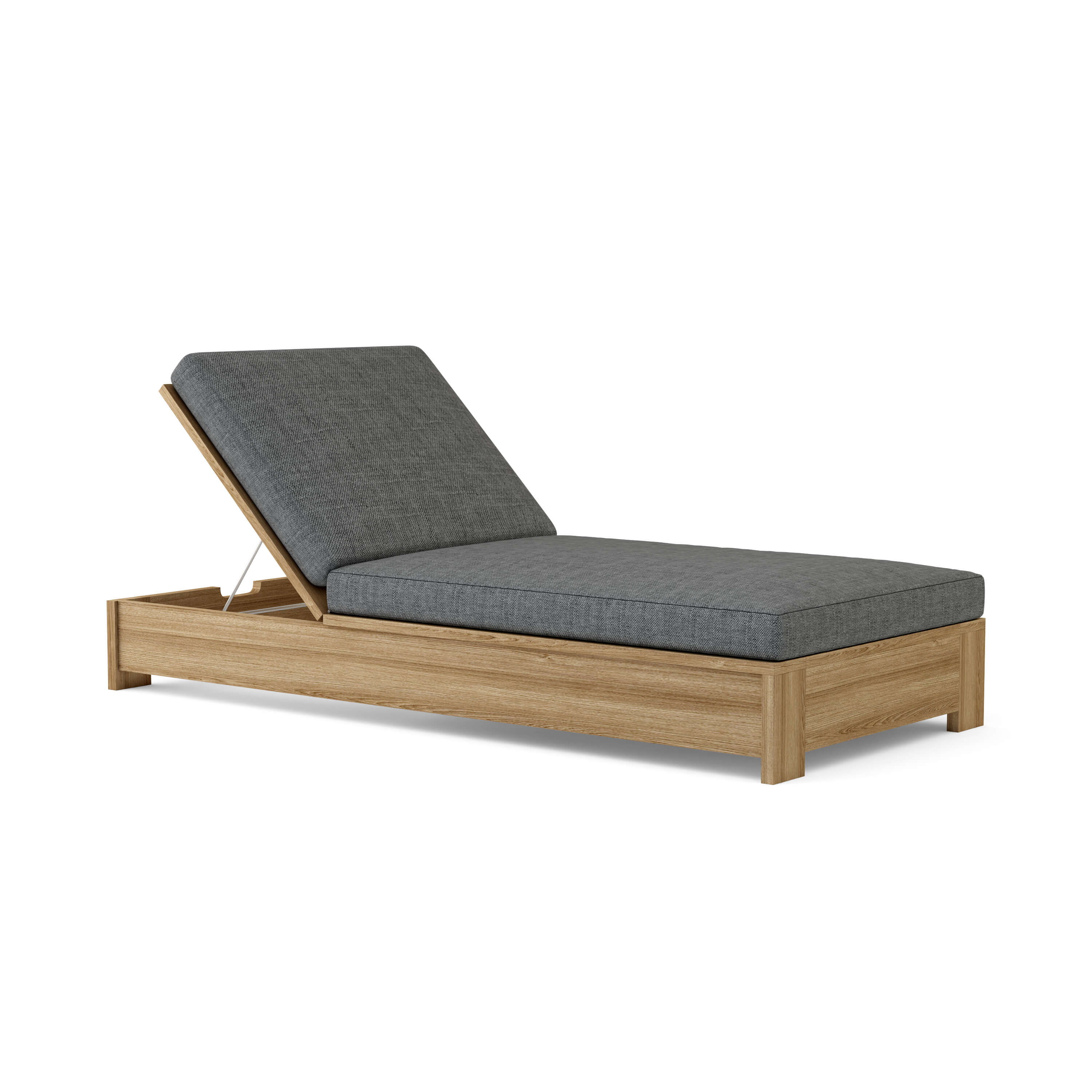 Premium Teak Wood Sun Lounger - Outdoor Patio Poolside Chaise Lounge for Backyard, Beach & Garden Relaxation | Weather-Resistant & Comfortable