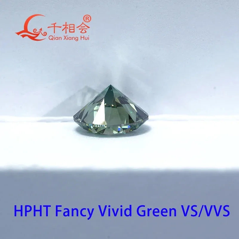 1.20ct Lab Grown HPHT Diamond - Fancy Vivid Green VVS1 Round Loose Stone with GEMID Certificate | Perfect for Engagement Rings & Fine Jewelry