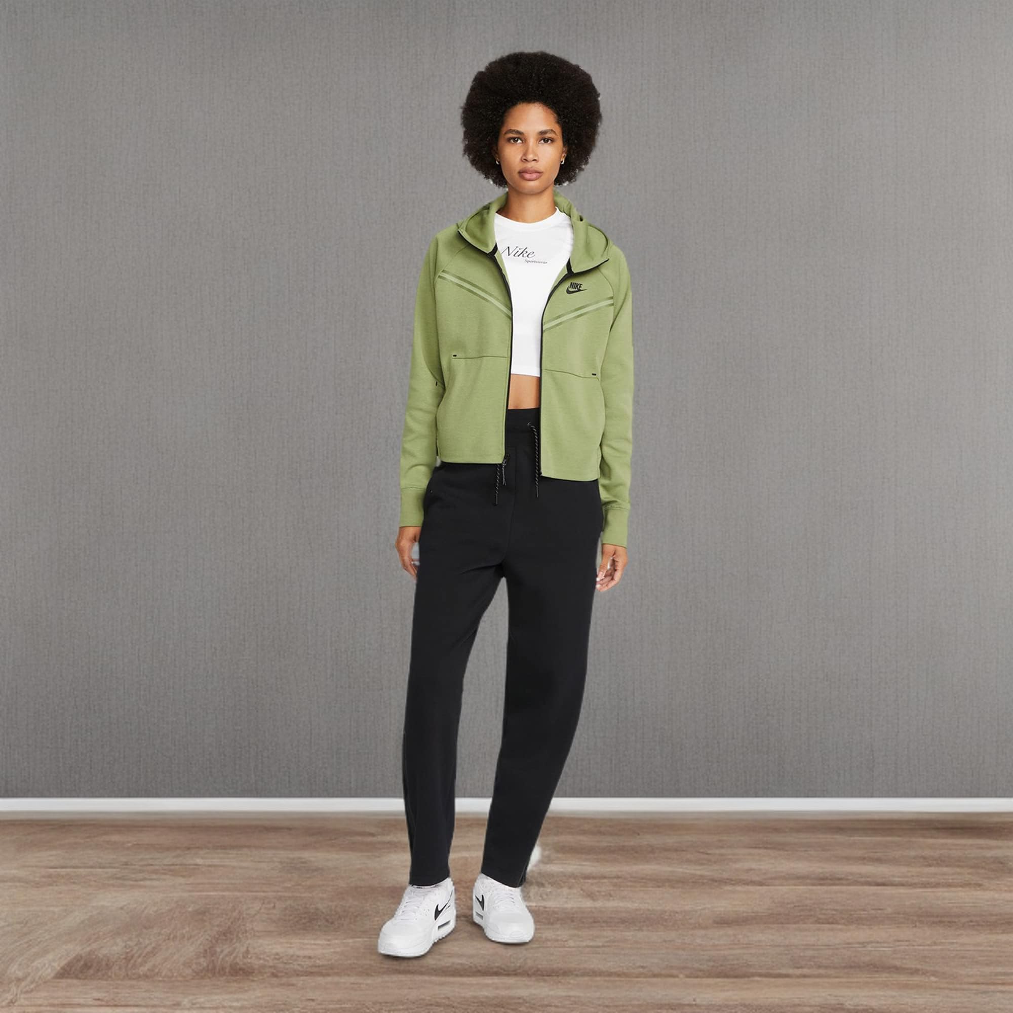 Nike Women's Tech Fleece Windrunner Full-Zip Hoodie - Lightweight Fleece Jacket for Running, Gym & Outdoor Activities