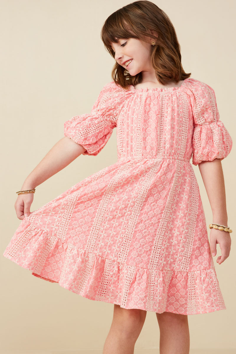 Elegant Cinch Sleeve Embroidered Floral Dress for Women | Summer Party, Wedding Guest & Cocktail Attire