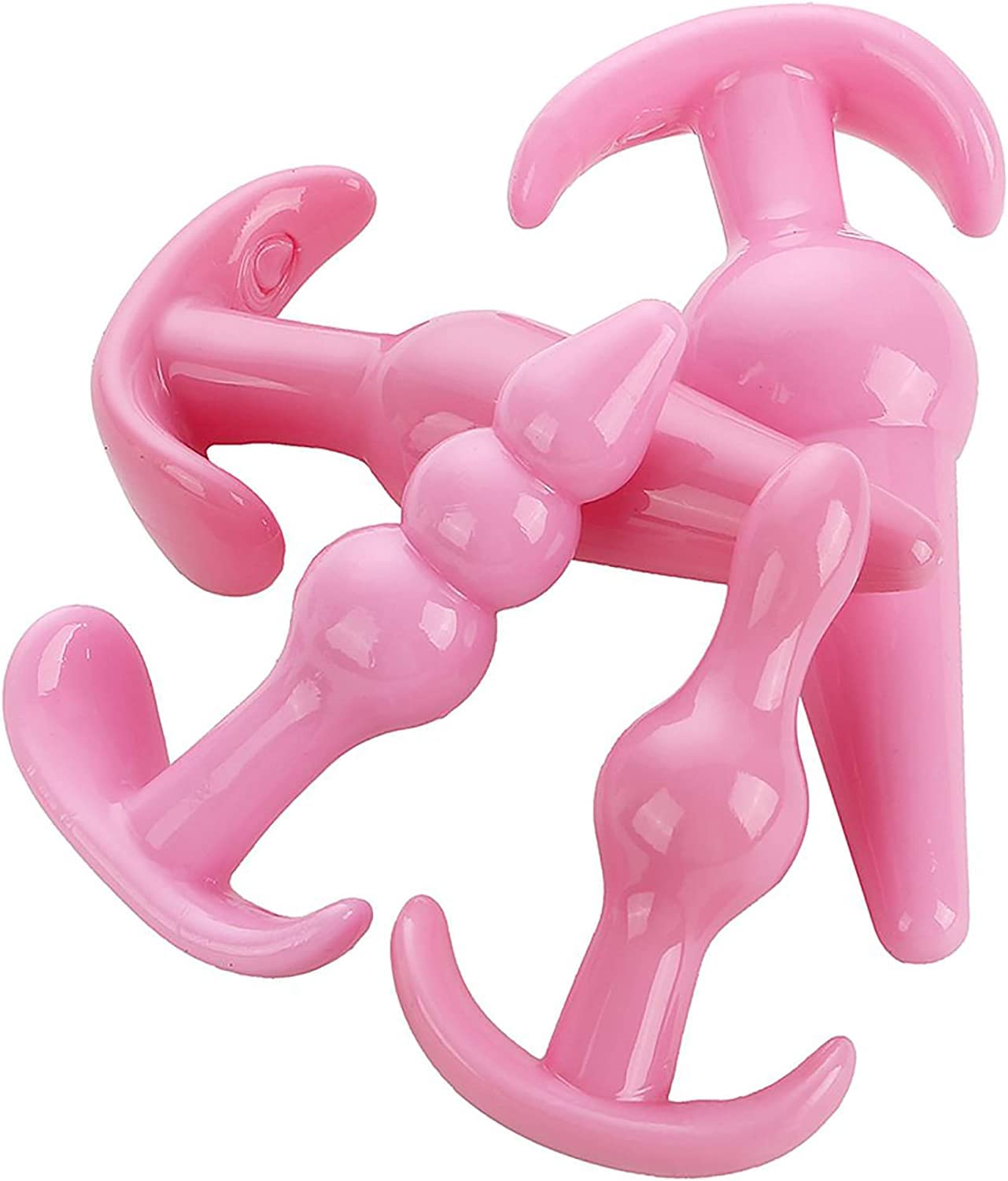 Pink Silicone Butt Plug Set of 4 - Adult Training Toy for Beginners