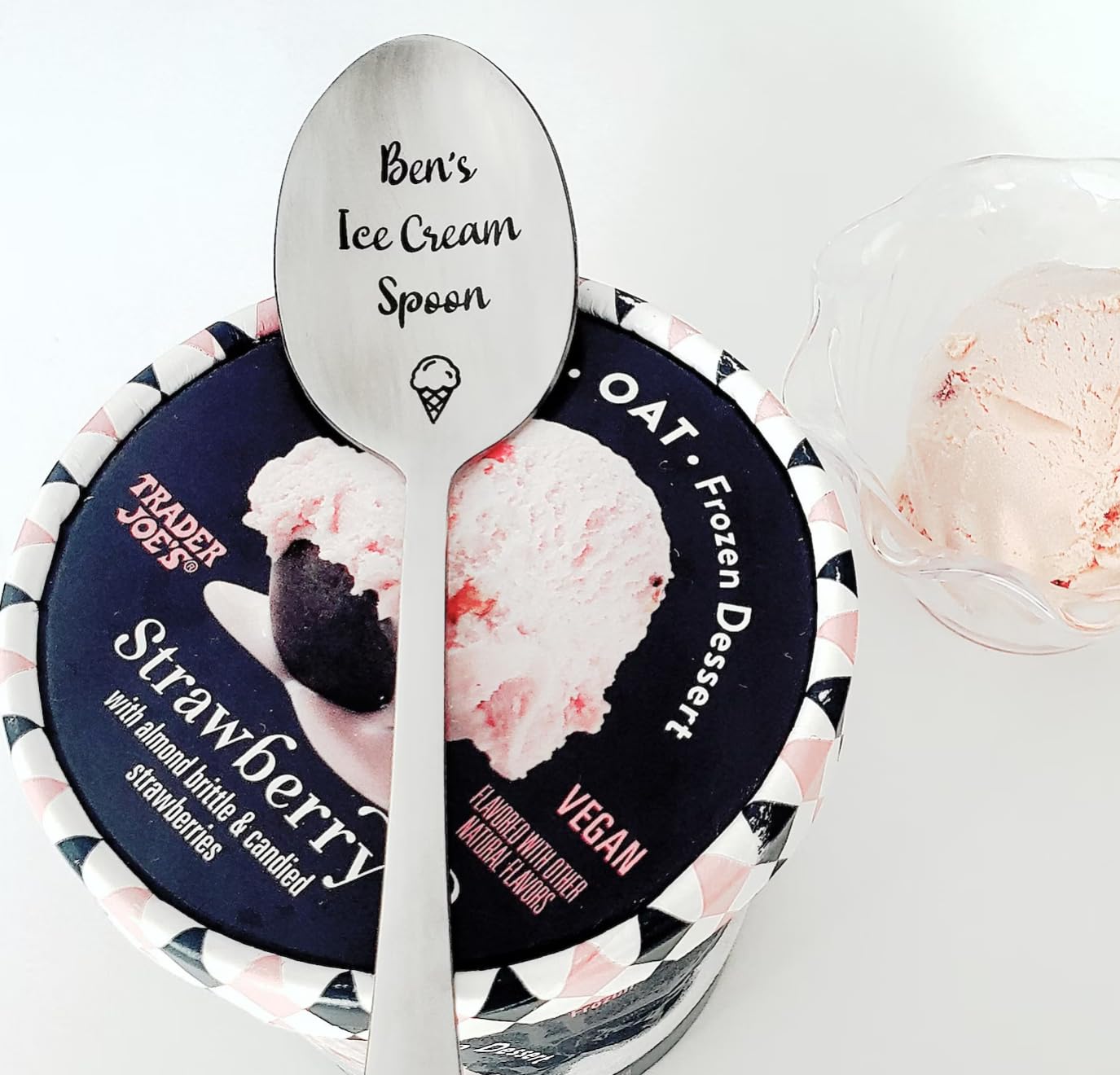 Custom Engraved Ice Cream Spoon - Personalized Ice Cream Spoon Gift for Him or Her - Unique Ice Cream Scoop for Dessert Lovers - Perfect for Birthday, Anniversary, Wedding & Housewarming Gifts