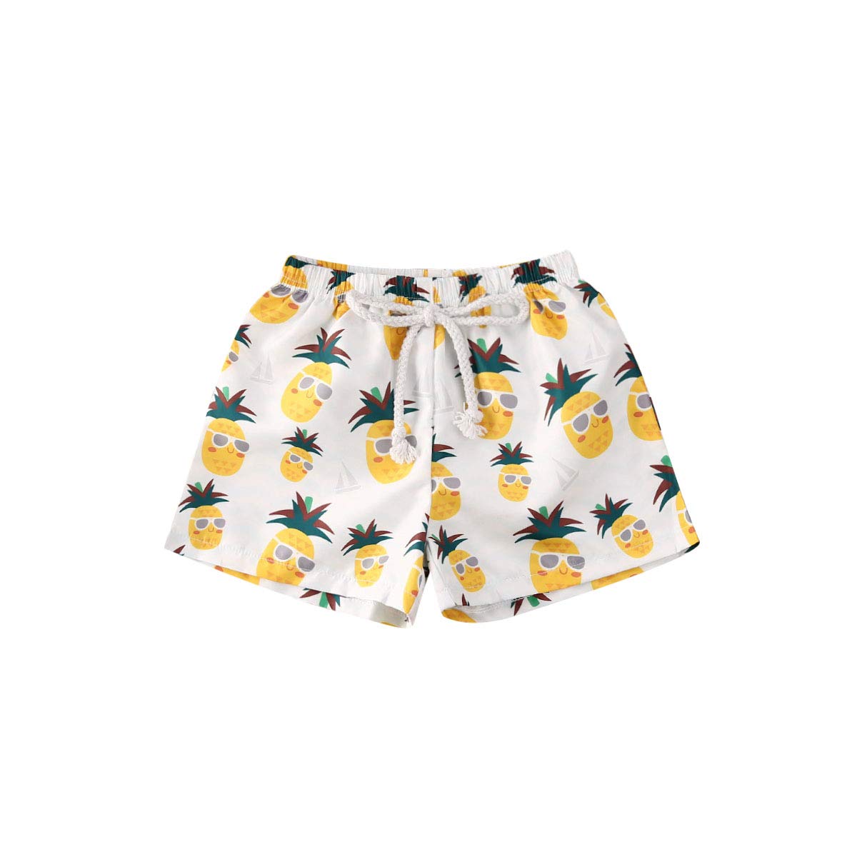 **Boys' Swim Trunks with Pineapple Print - Quick-Dry Beach Shorts for Toddlers & Kids - Summer Swimwear for Pool, Beach & Water Play**
