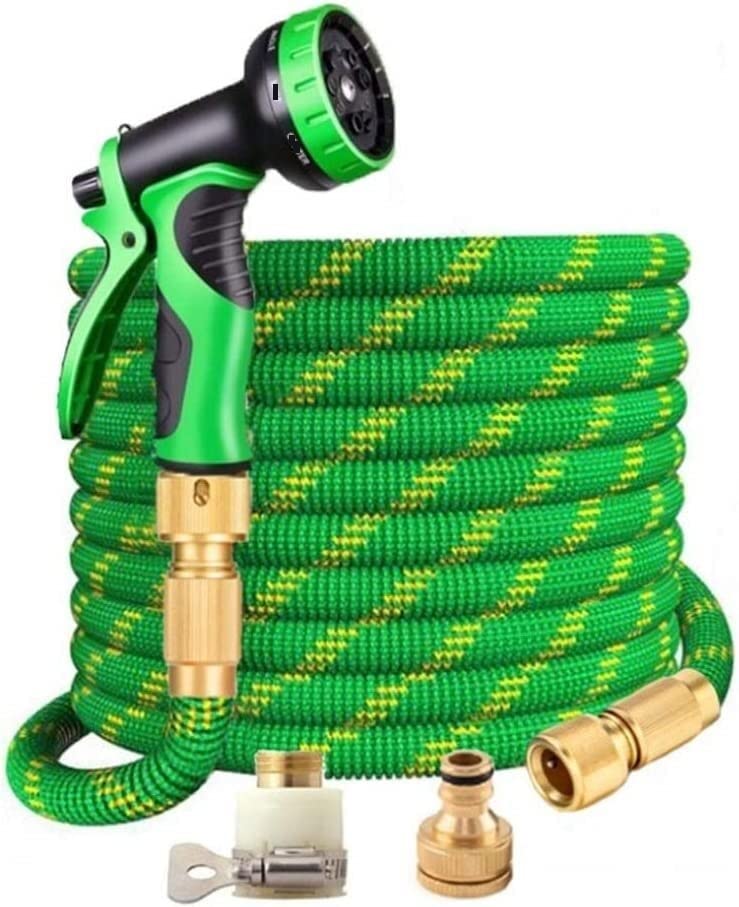 **Xinlinlin Expandable Garden Hose 16-125ft, High Pressure Flexible Water Hose with Spray Nozzle - Ideal for Car Washing, Lawn Watering & Outdoor Cleaning (75FT, Color A)**