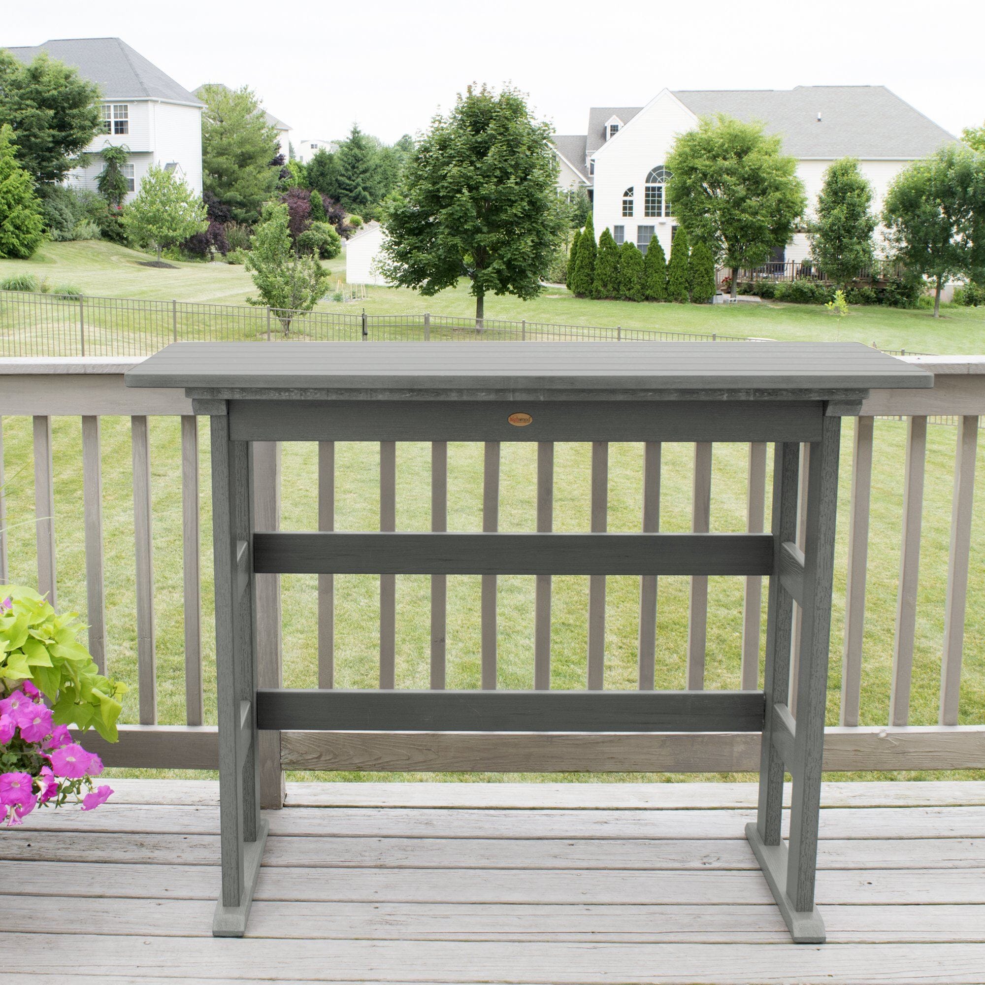 Refurbished Lehigh Bar Height Balcony Table - Outdoor Bistro Set for Patio, Deck & Small Spaces - Perfect for Coffee, Dining & Relaxing