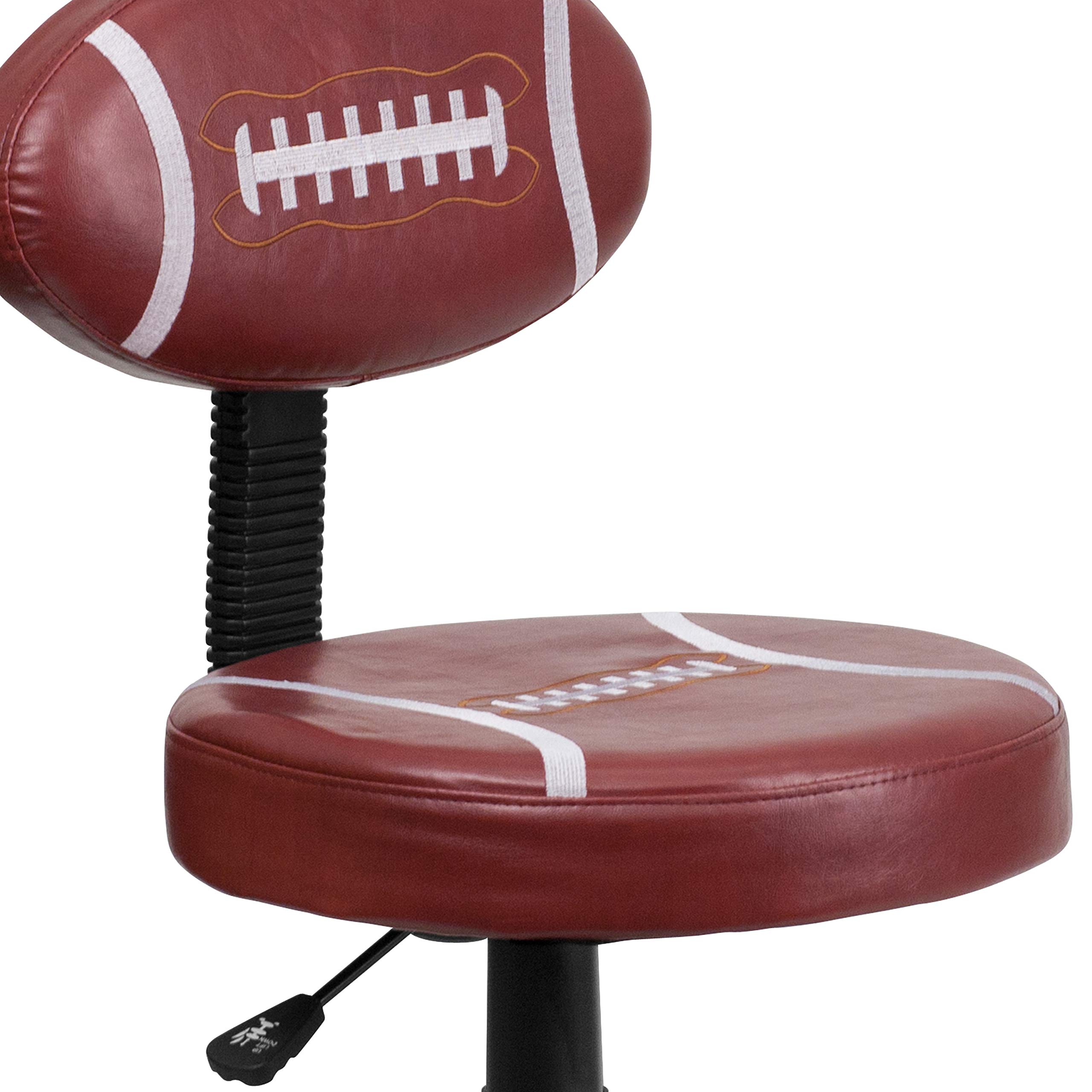Flash Furniture Preston Brown Leather Swivel Task Office Chair - Ergonomic Desk Chair for Home & Office Workspaces, Gaming, and Study Sessions