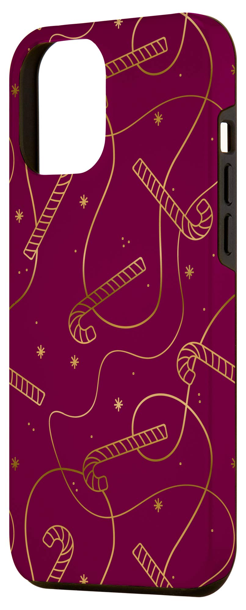 iPhone 12 Pro Max Case - Candy Cane Maroon Abstract Modern Phone Cover | Perfect Gift for Christmas, Birthday & Daily Protection