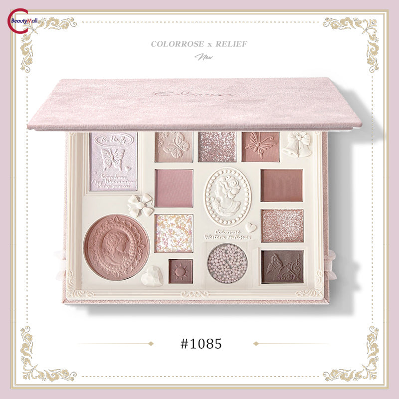 COLORROSE 12 Color Embossed Eyeshadow Palette - Highly Pigmented, Long Lasting Makeup for Day & Night Looks | Perfect for Parties, Weddings & Special Occasions