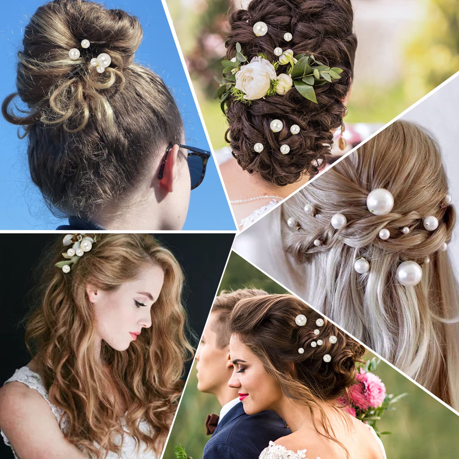BESARME 36-Piece Pearl Hair Pins Set - Elegant Wedding Hair Accessories with Rhinestones for Brides & Bridesmaids | Perfect for Weddings, Prom & Special Occasions