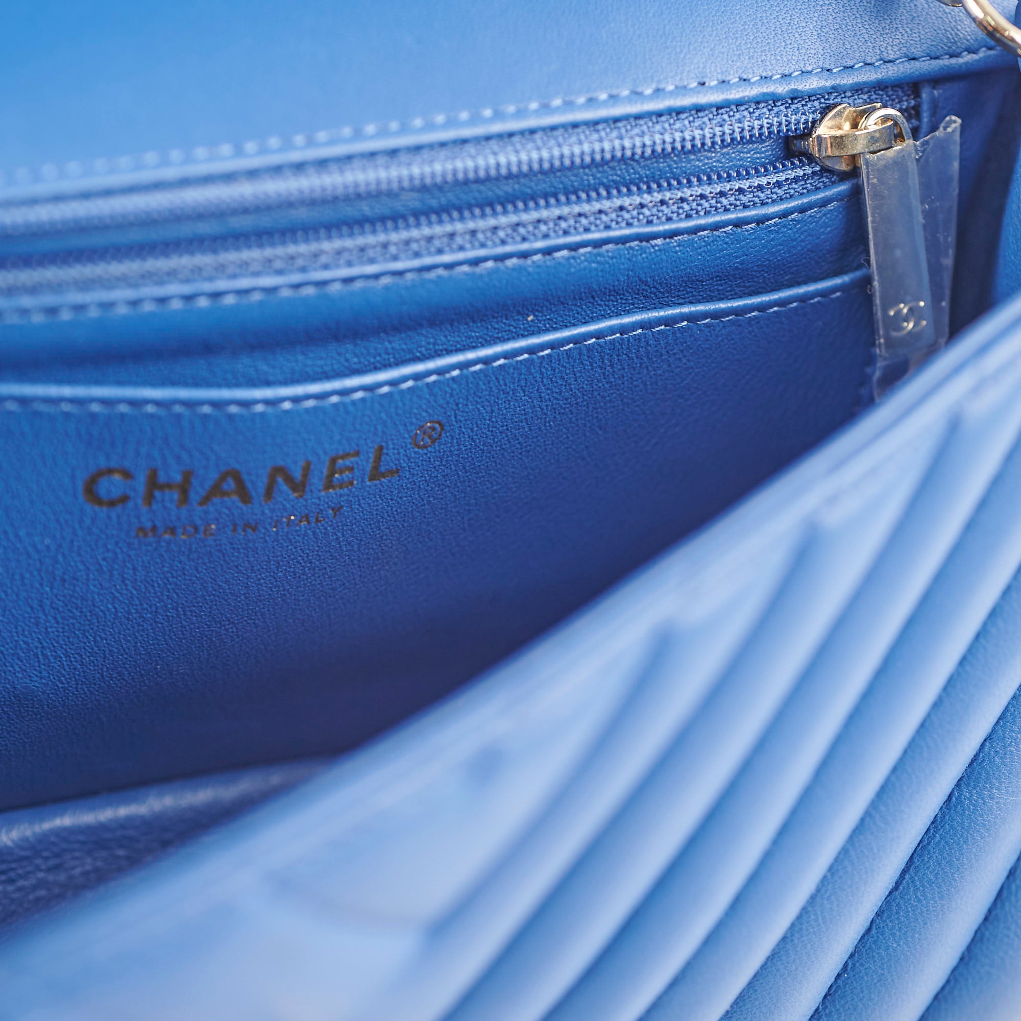 Chanel Mini Rectangular Classic Chevron Lambskin Blue Handbag - Authentic Luxury Crossbody Bag for Women | Perfect for Evening Parties, Date Nights & Special Occasions
