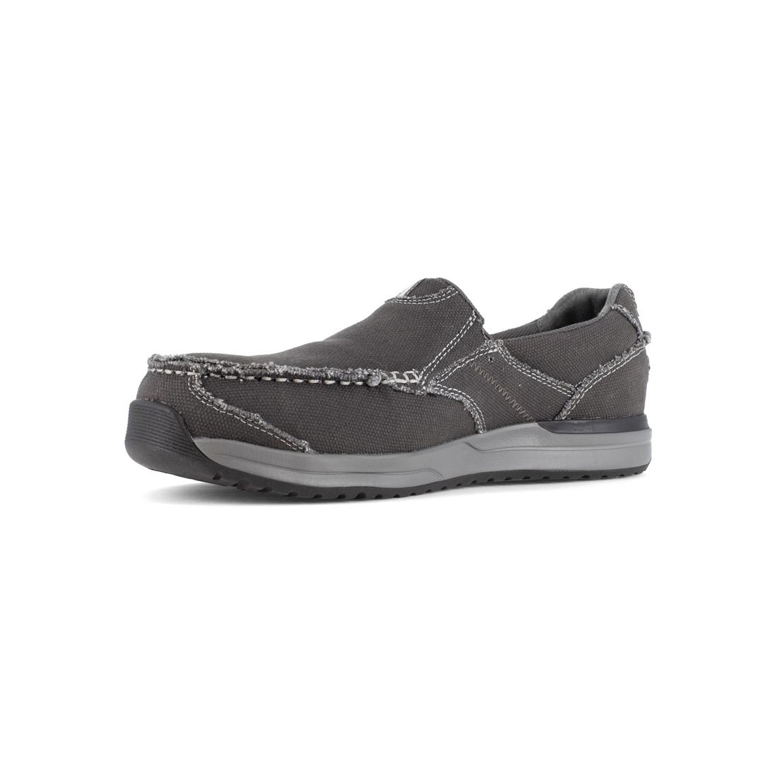 Langdon Composite Toe Slip-On Work Shoes for Men - Lightweight Safety Shoes with Slip-Resistant Sole, Comfortable for Construction & Warehouse Work (Charcoal)
