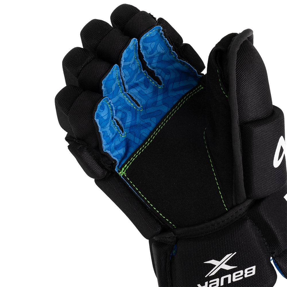 Bauer X 2024 Junior Ice Hockey Gloves - Youth Hockey Protective Gear for Boys & Girls - Perfect for Ice Skating, Hockey Practice & Games
