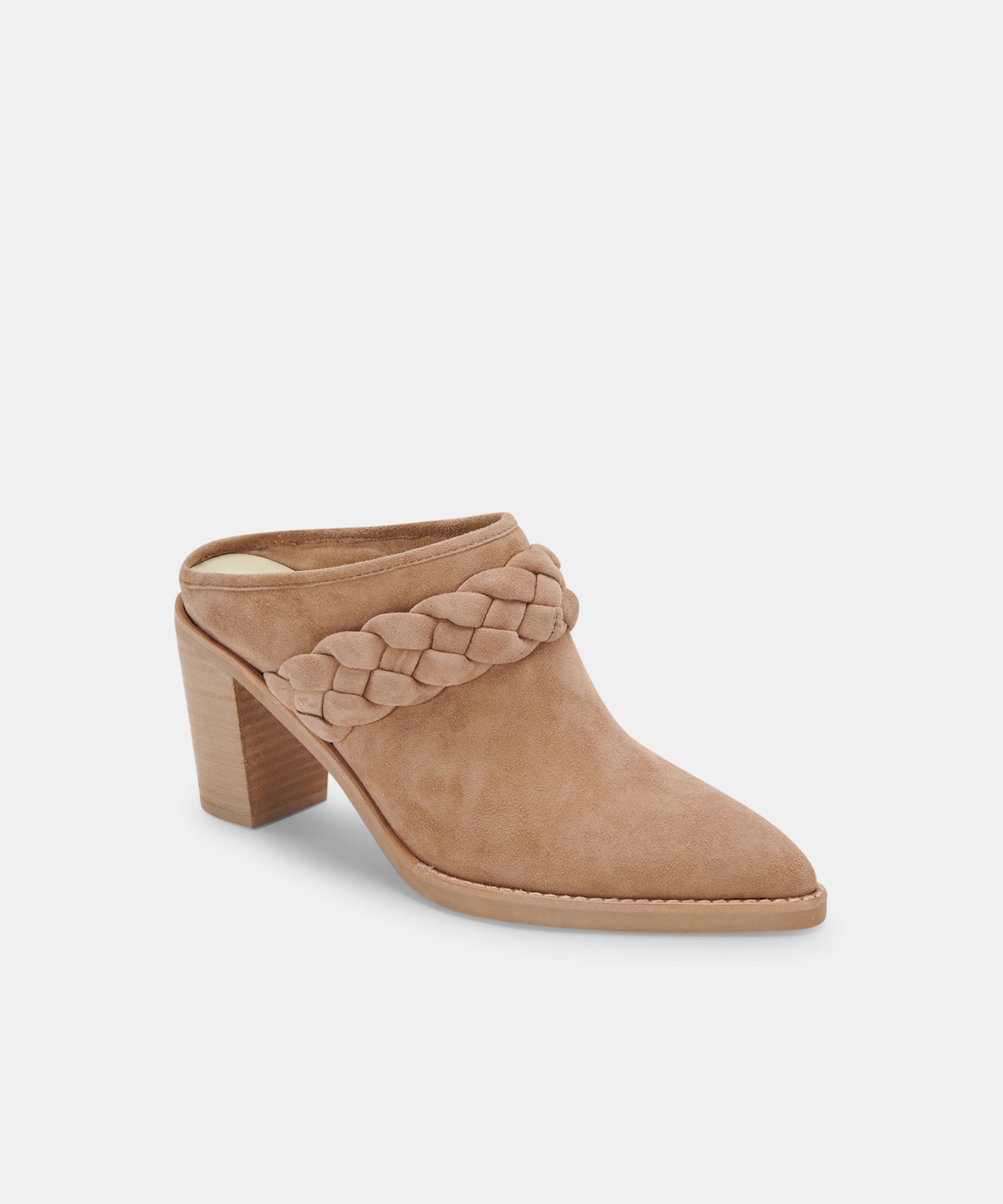 SERLA Women's Mules Shoes - Soft Suede Slip-On Loafers with Truffle Color for Comfort & Style | Perfect for Casual Outings, Office Wear & Everyday Errands