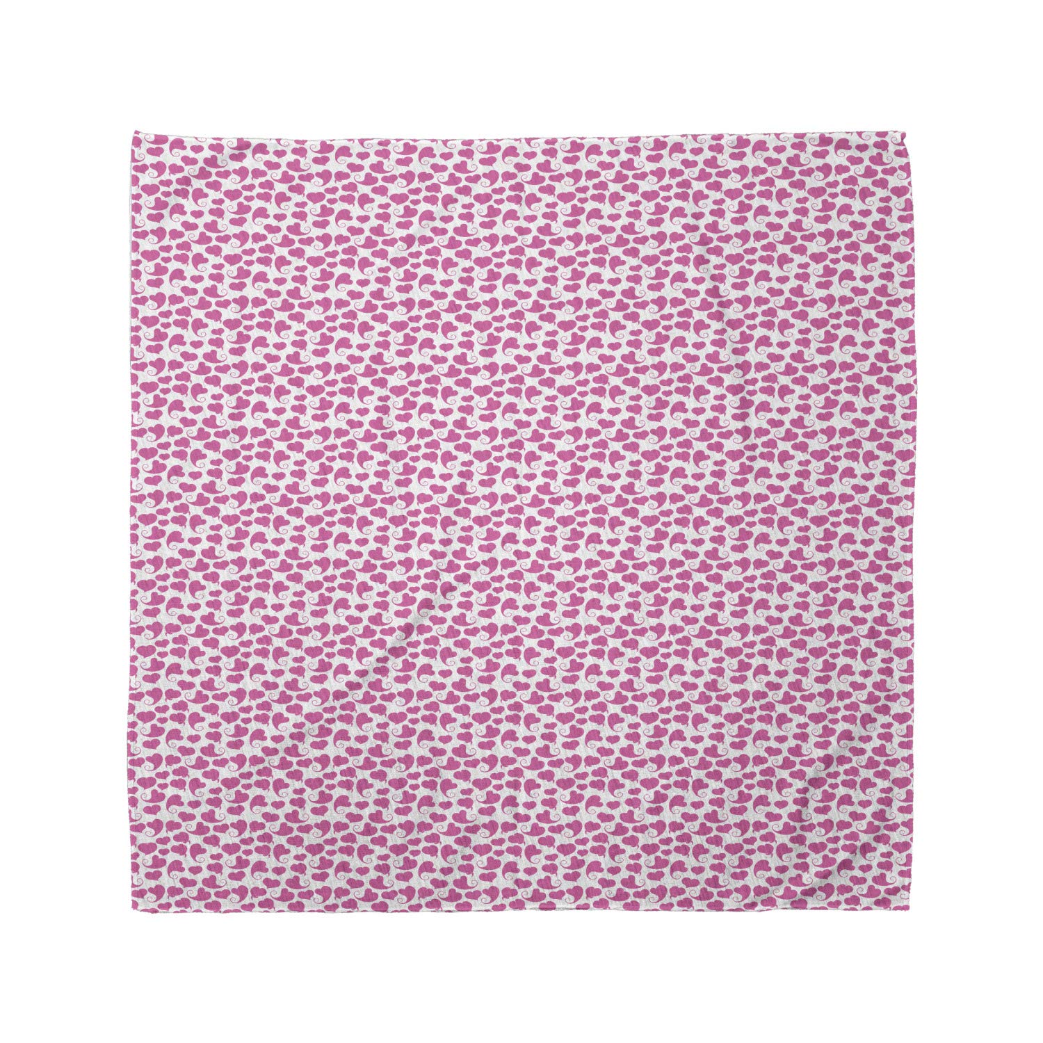 Ambesonne Love Bandana - Swirling Tailed Hearts Pattern Unisex Head & Neck Scarf for Men & Women | Perfect for Outdoor Activities, Concerts, and Fashion Accessories
