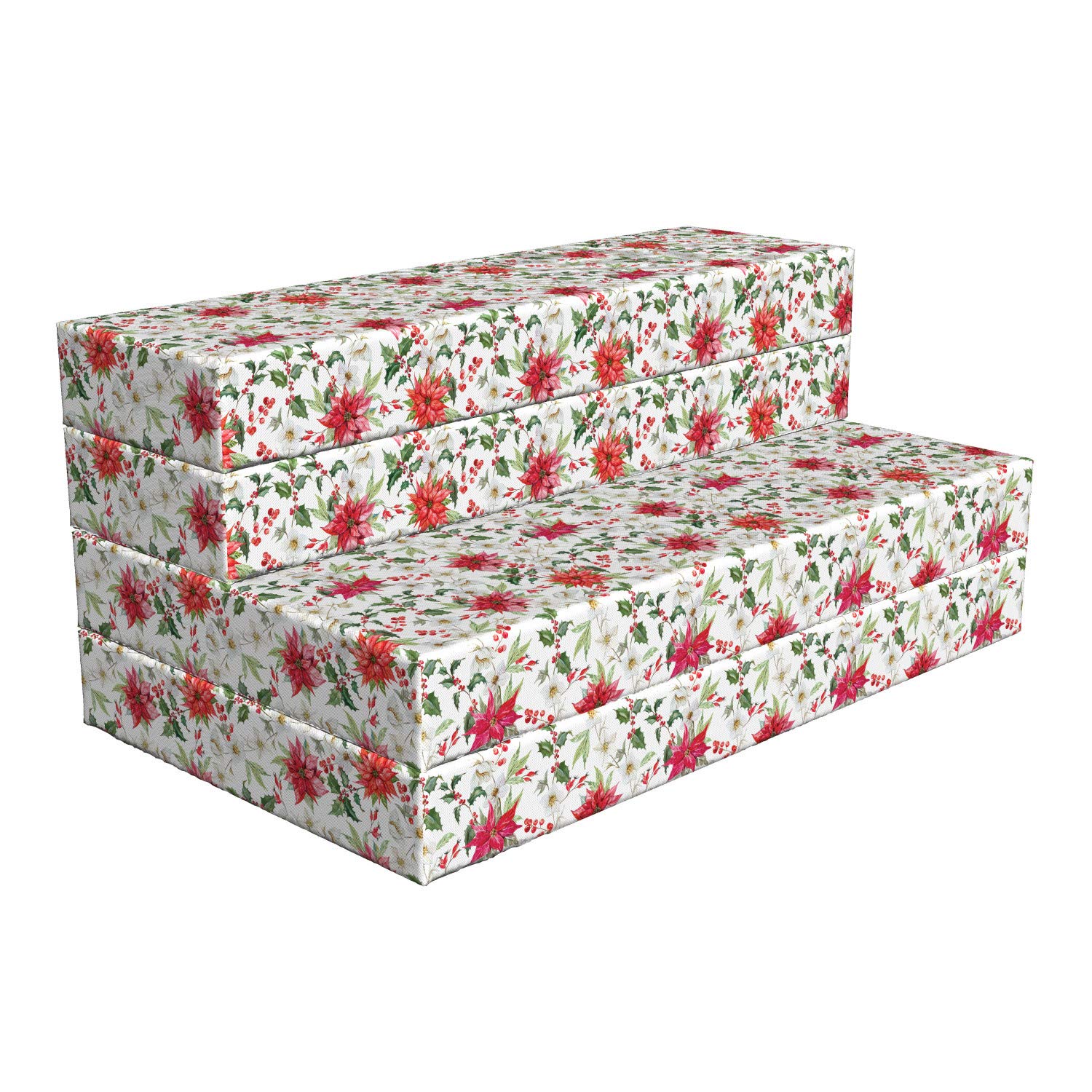 Ambesonne Floral Foldable Mattress | Christmas Flower Buds Design | 78.7