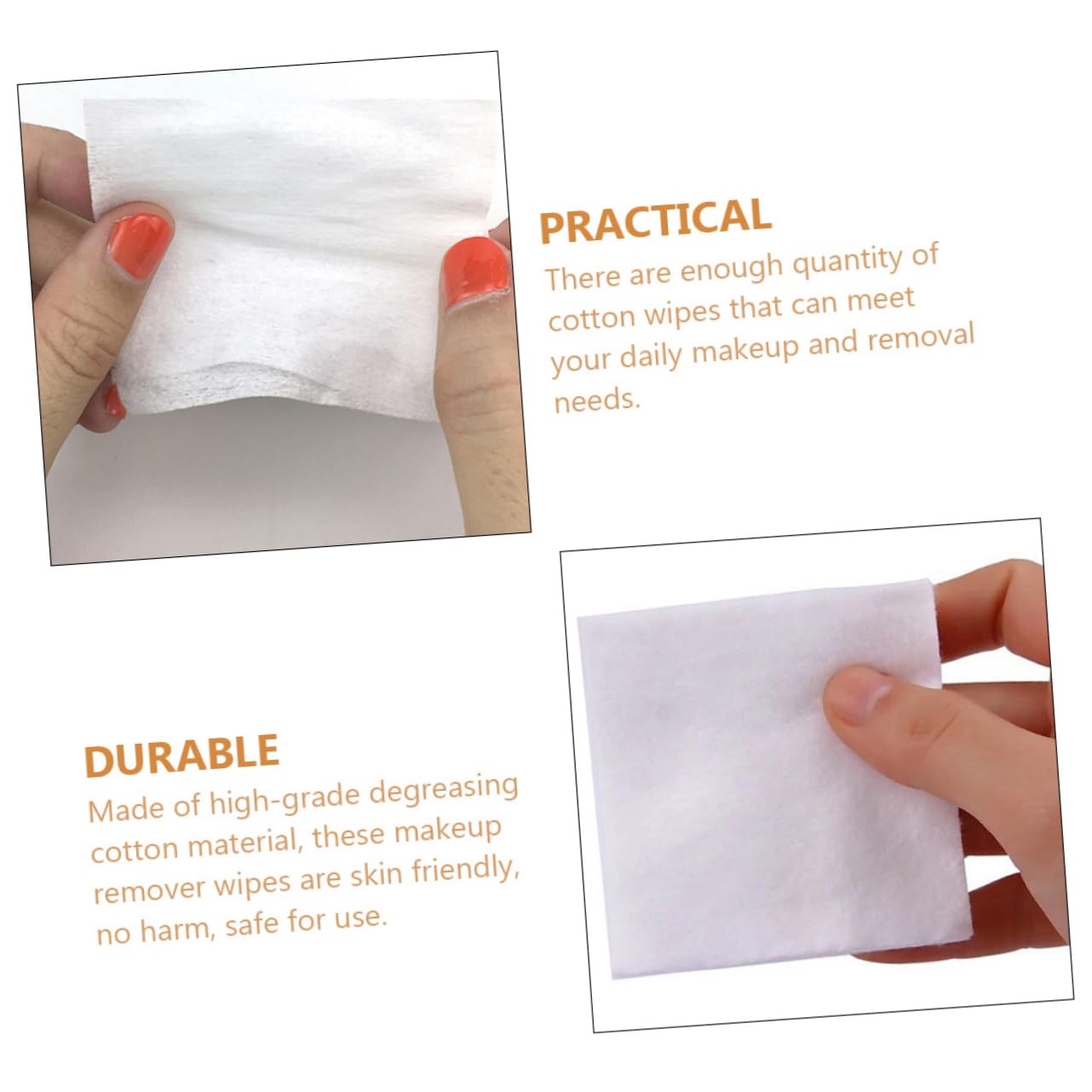 500Pcs Stretchable Makeup Remover Wipes - Soft Fabric Cosmetic Cleaning Pads for Tattoo Artists, Home & Travel Use - Gentle Face Cleansing for Daily Skincare Routine