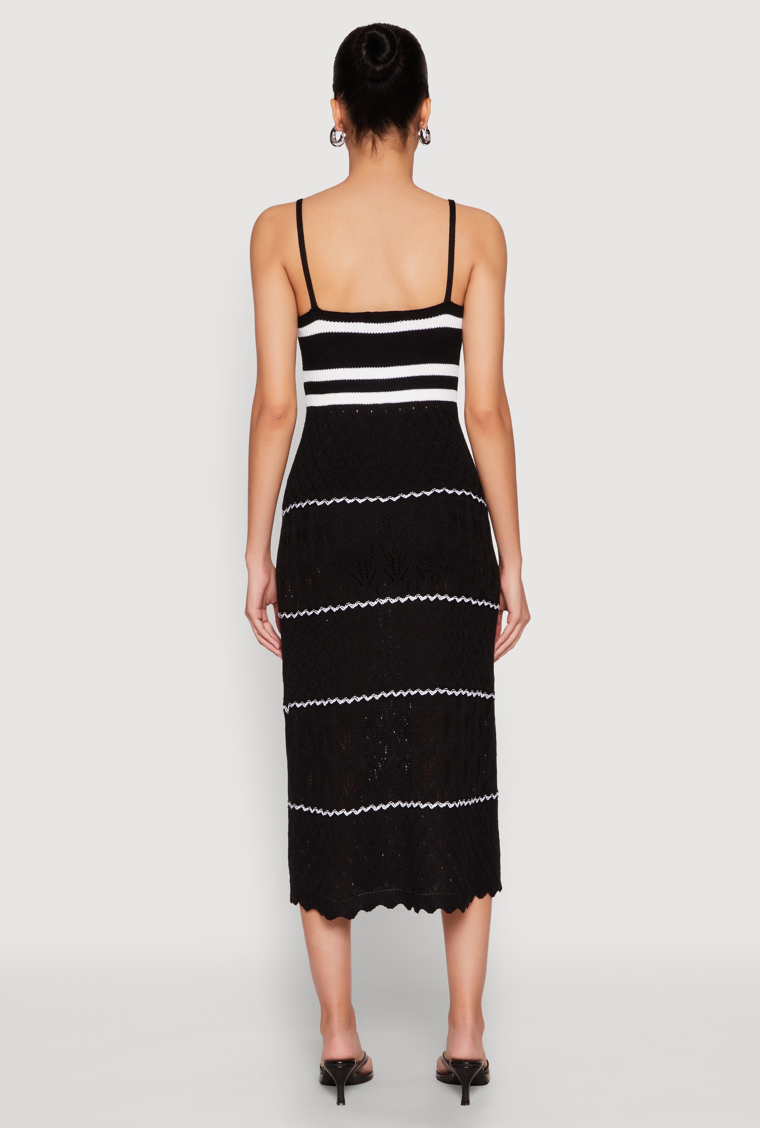 Almost Famous Contrast Trim Midi Dress - Women's Floral Print Party Cocktail Dress for Evening Events, Weddings & Date Nights