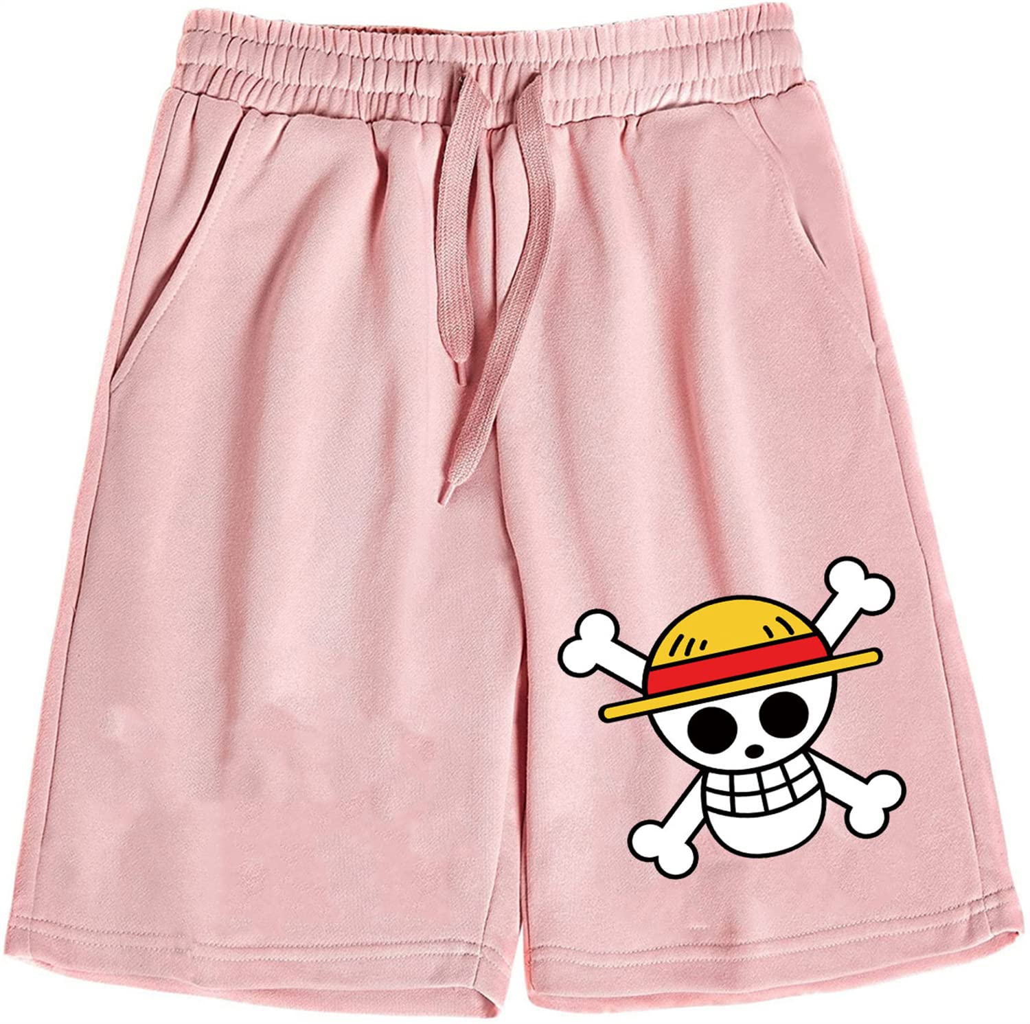 One Piece Anime Luffy Men's Gym Shorts - Elastic Waist Workout & Running Shorts for Anime Fans | Breathable Comfortable Training Jogging Wear | Perfect Gift for One Piece Lovers | Great for Gym, Summer, Cosplay & Conventions | Ideal for Workouts, Anime Events & Casual Wear | Perfect for Running, Jogging & Summer Outfits | Use for Gym Training, Anime Cosplay, Daily Exercise & Casual Streetwear