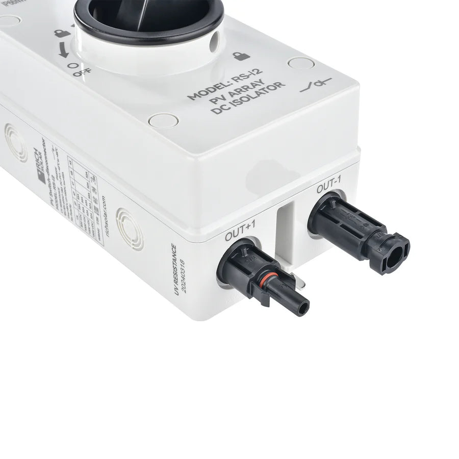 1500V 32A Solar PV DC Quick Disconnect Switch - 2 Pole 1 String RS i2 for Solar Panel Systems | Ideal for Residential & Commercial Solar Installations