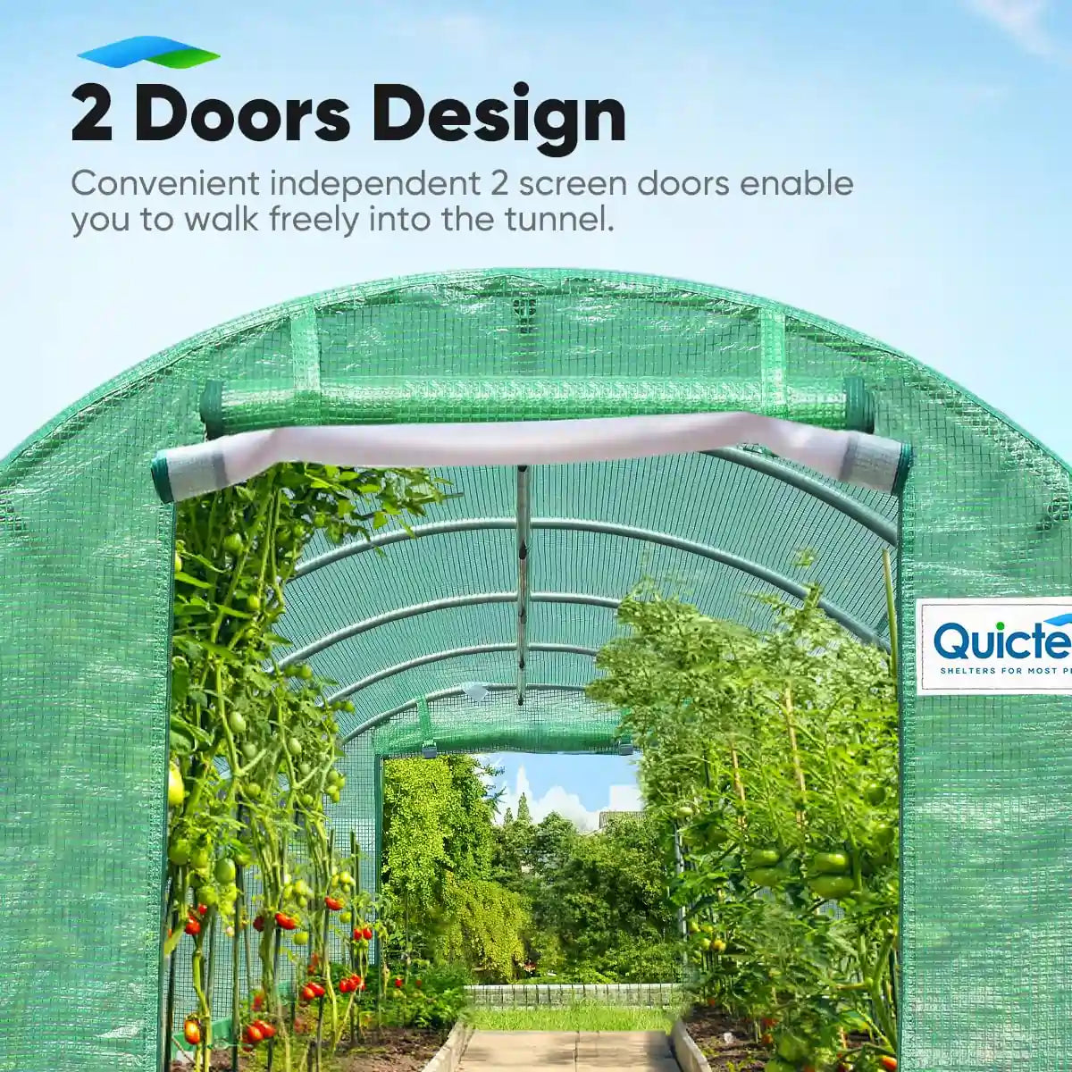 25' x 10' x 6.6' Heavy Duty Large Greenhouse Kit for Outdoor Gardening - Durable Walk-in Plant House with Sturdy Frame for Vegetables, Flowers & Seedlings - Perfect for Backyard, Patio & All-Season Growing