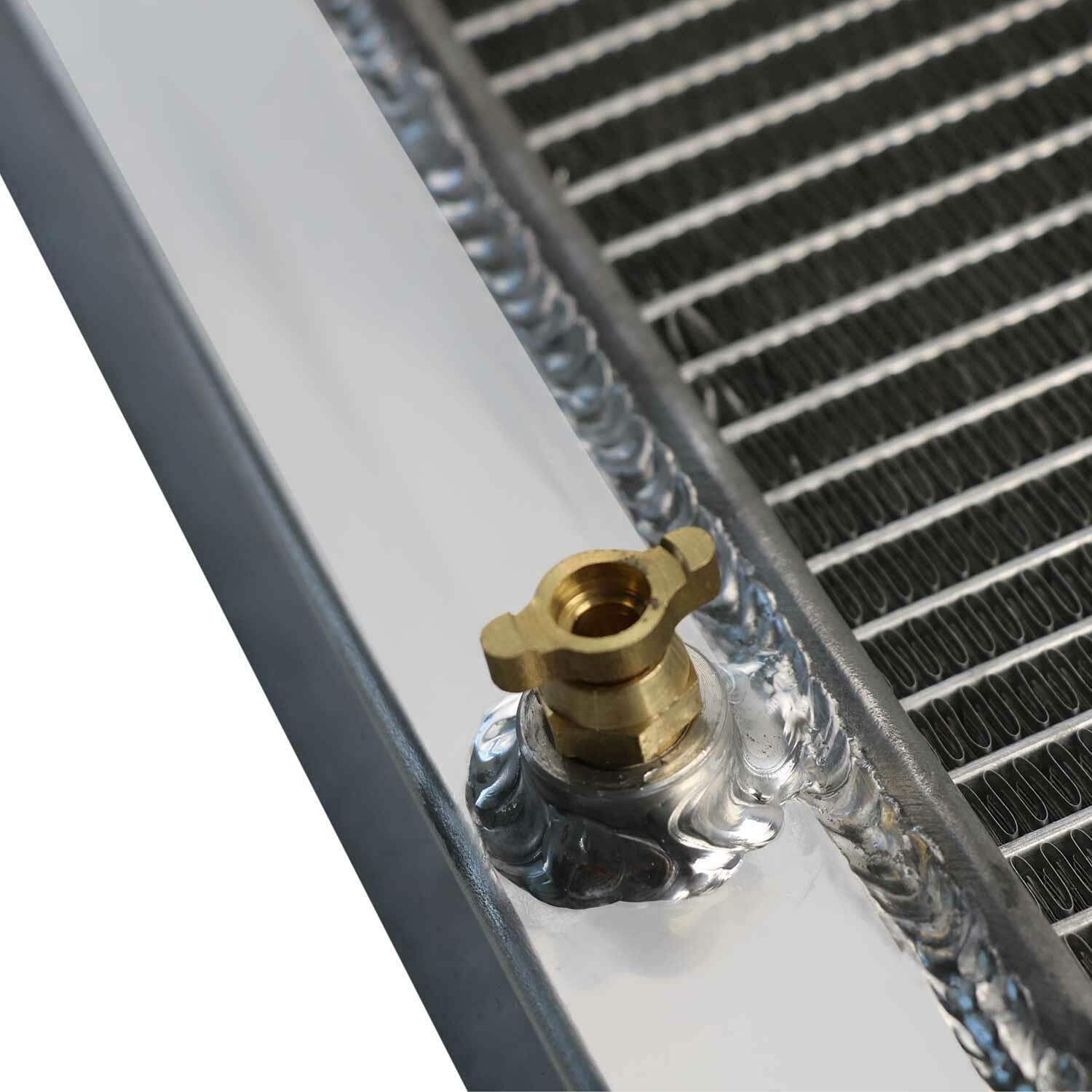 4 Row Aluminum Radiator with Shroud Fan for 1960-1962 Chevy Apache Truck C10 C20 C30 - Heavy Duty Cooling Upgrade for Classic Truck Restoration & Hot Rod Builds
