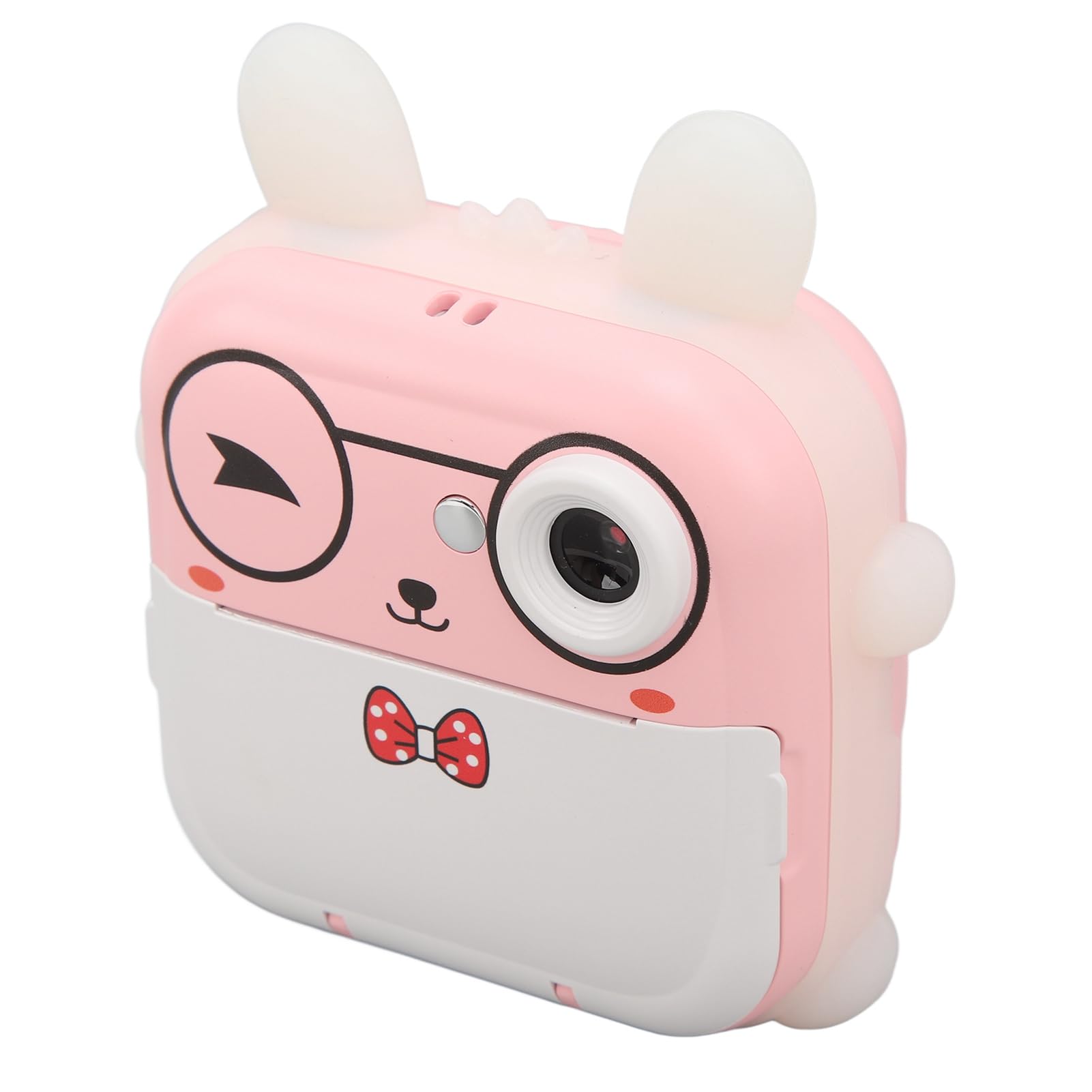 24MP Multi M Cartoon Digital Camera with Thermal Printing - Portable Pocket-Sized Kids Camera for Creative Photography (Pink) - Perfect for Birthday Gifts, Travel Souvenirs & DIY Art Projects