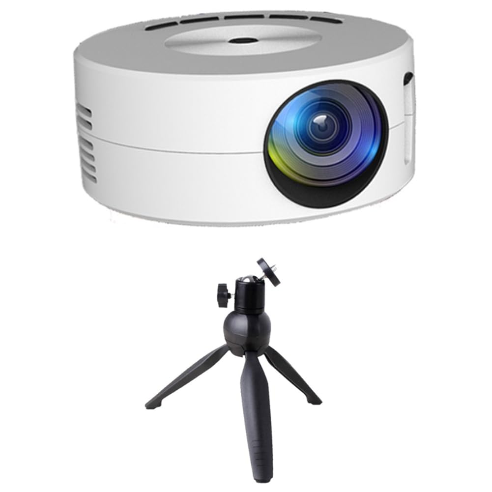 Osmond Mini LED Portable Projector with Stand - 100 Inch Screen, 1500 Lumens, 30000 Hours Lamp Life, USB & Screen Mirroring for Home Theater, Outdoor Movies, and Office Presentations