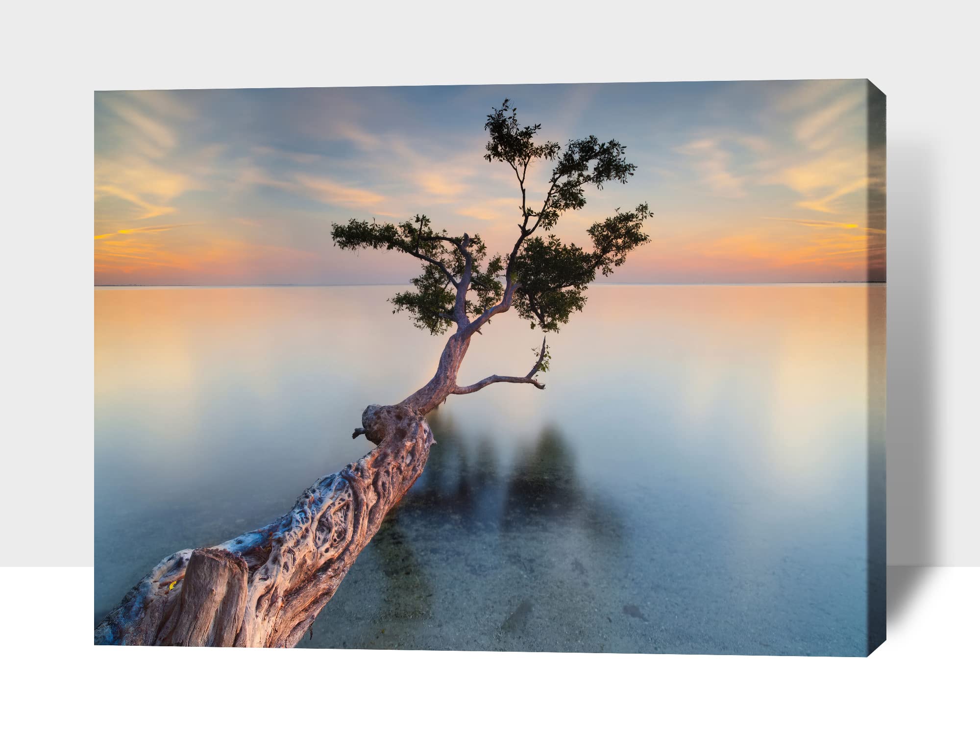 GUTTATY Beach Canvas Wall Art - Ocean & Coastal Print for Bathroom, Living Room & Bedroom Decor - Framed Seascape Painting 32x48 Inches - Perfect for Coastal Homes, Beach Houses & Vacation Rentals