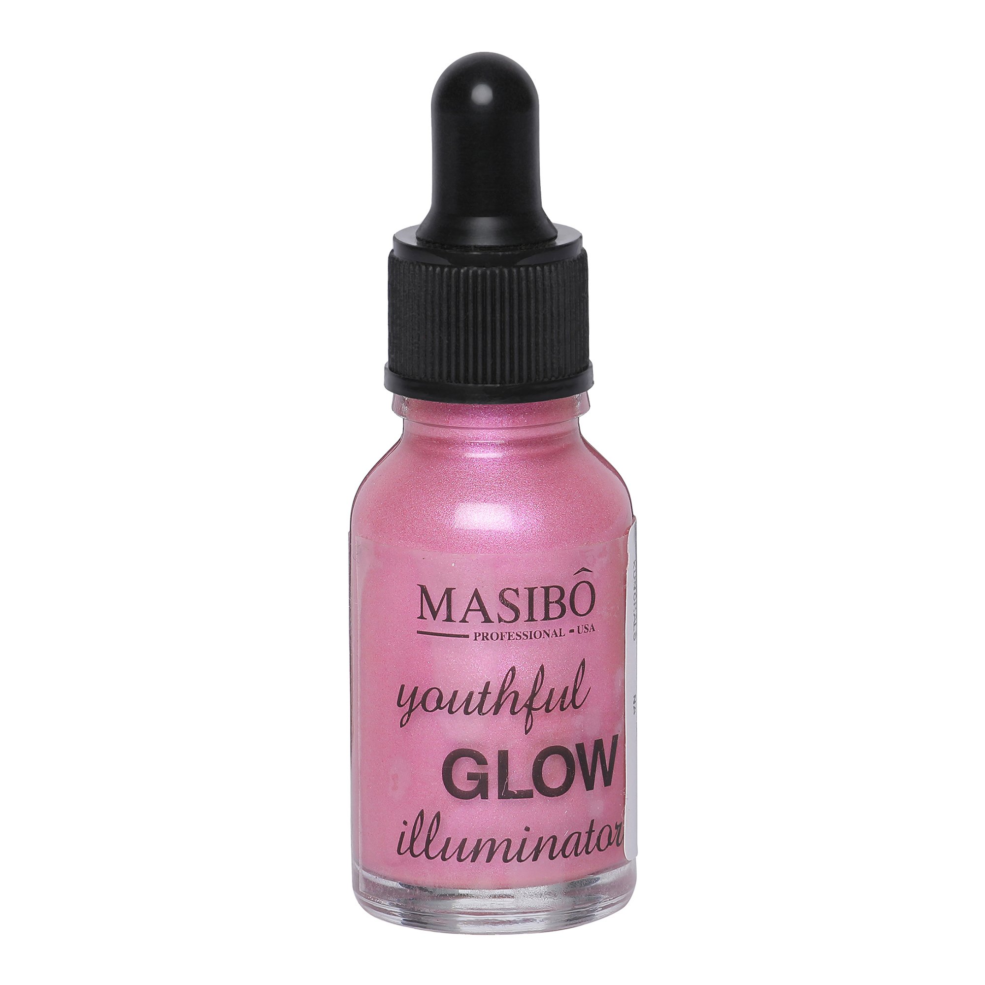 Masibo USA Youthful Glow Illuminator - Iris Rose Shade, 14ml Liquid Highlighter for Natural Radiance | Perfect for Daily Makeup & Special Occasions