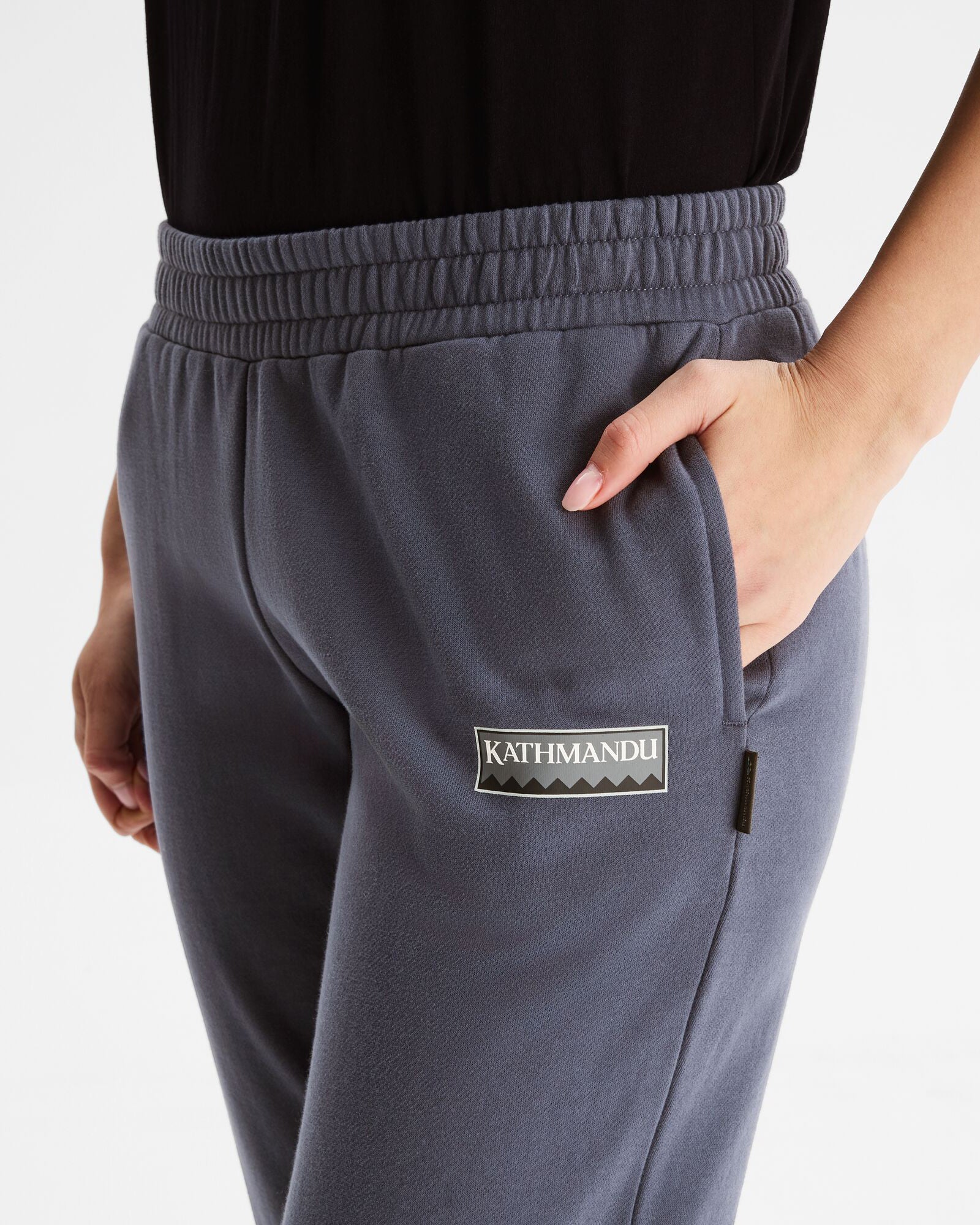 Women's Heritage Logo Slouchy Lightweight Jogger Pants - Mid Navy | Comfortable Lounge & Casual Wear for Everyday Use
