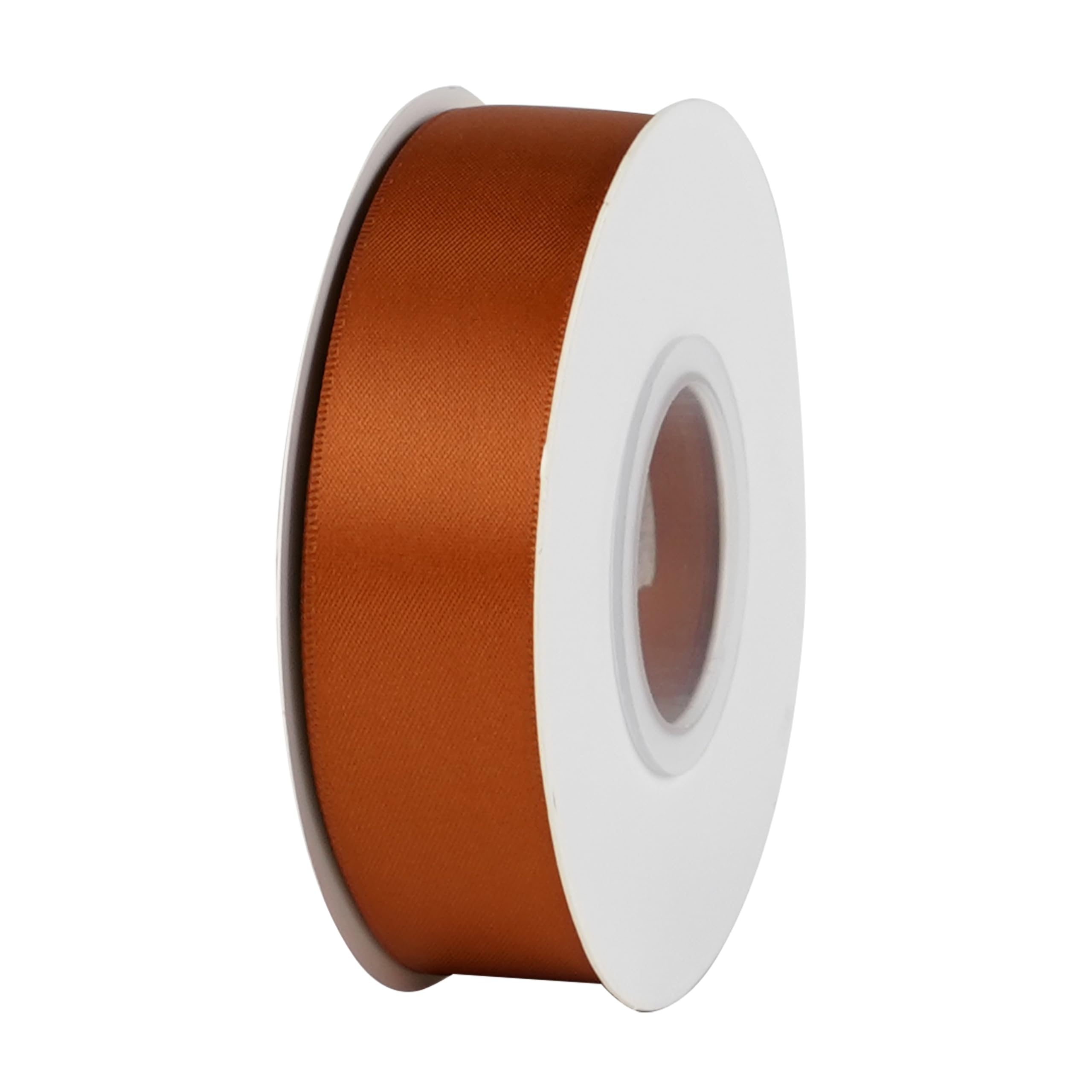 1 Inch Copper Satin Ribbon - 25 Yards Bulk Roll for Christmas Tree Decorations, Gift Wrapping, Crafts & Holiday DIY Projects - Elegant Metallic Finish for Party, Wedding & Home Decor