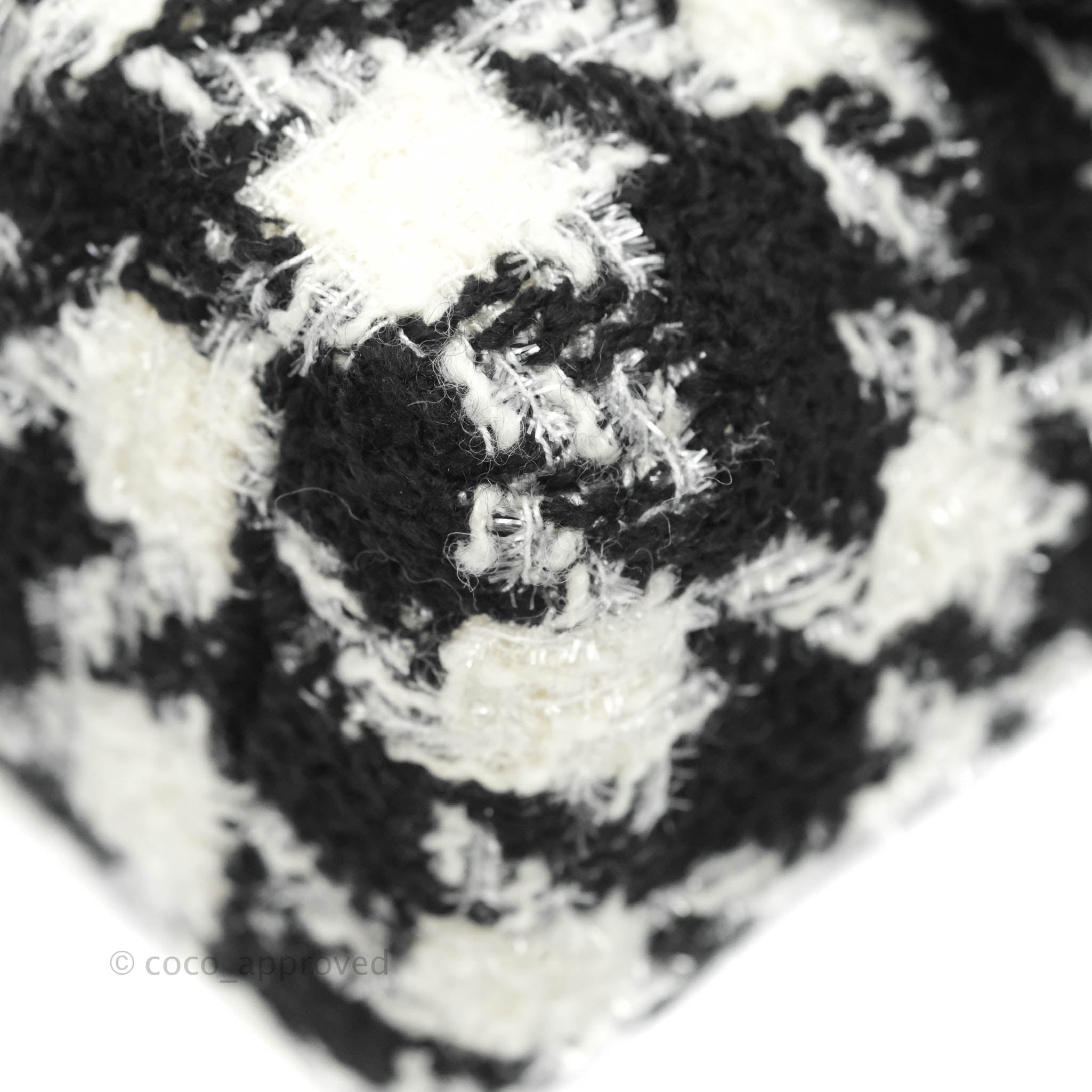 Chanel 19 Medium Flap Bag - Black & White Houndstooth Tweed with Mixed Hardware | Luxury Designer Handbag for Women, Perfect for Work, Parties & Special Occasions