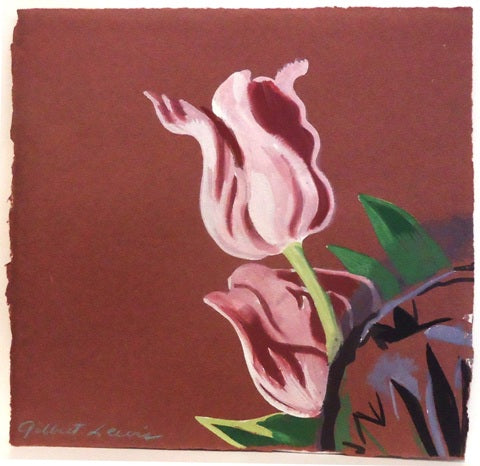 Gilbert Lewis: Untitled (Tulips) - Vintage Floral Art Print for Home & Office Decor | Perfect for Living Room, Bedroom, or Gallery Wall Display