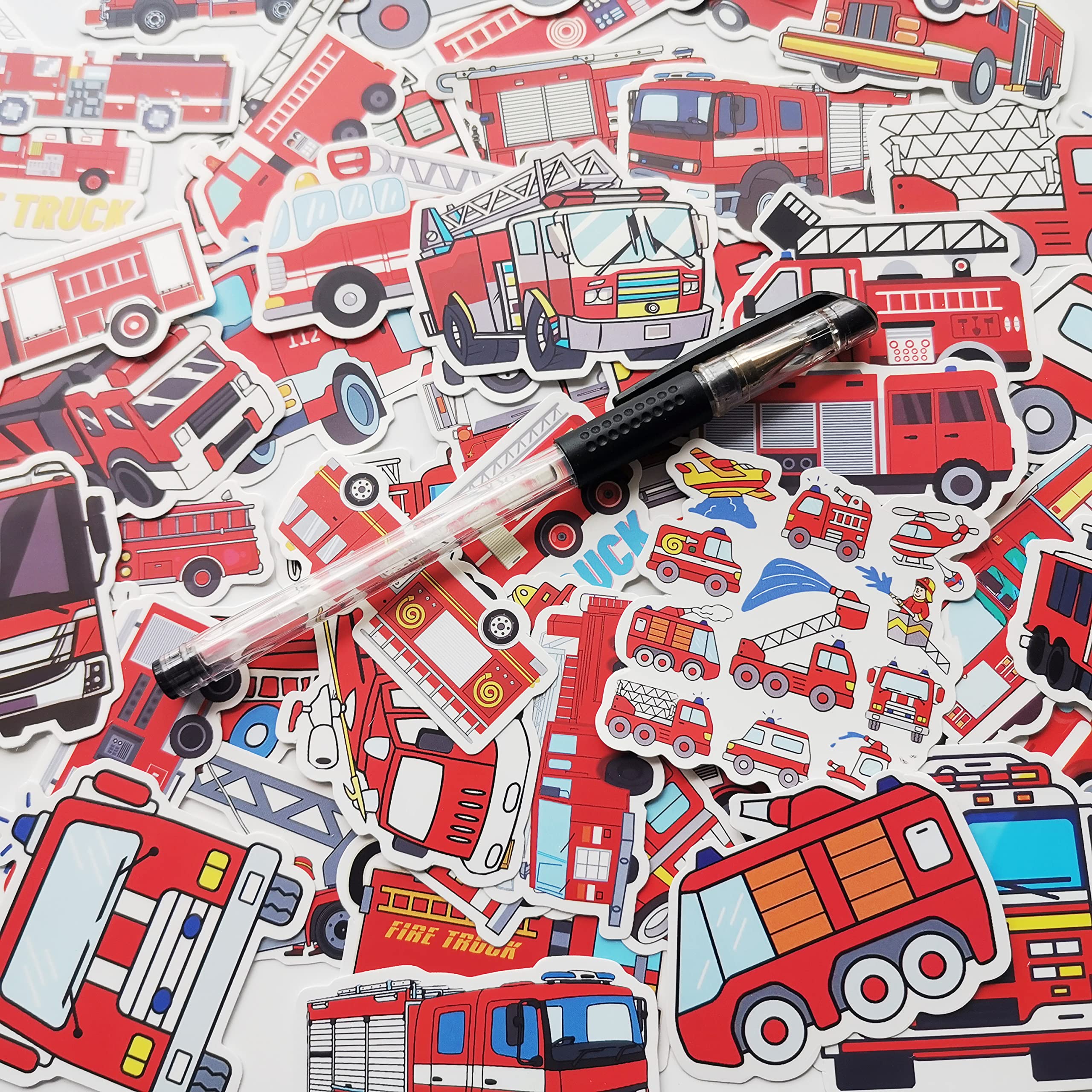 Kids Truck Stickers - Firefighter Reward Decals for Trucks, Fireman Stickers & Vehicle Graphics - Perfect for Rewards, Toy Trucks & Kids' Room Decor