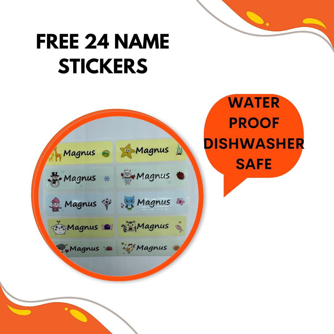 Personalized Self-Inking Name Stamp for Kids Clothing - 32 Custom Designs - Perfect for Labeling School Uniforms, Daycare Clothes & Camp Essentials