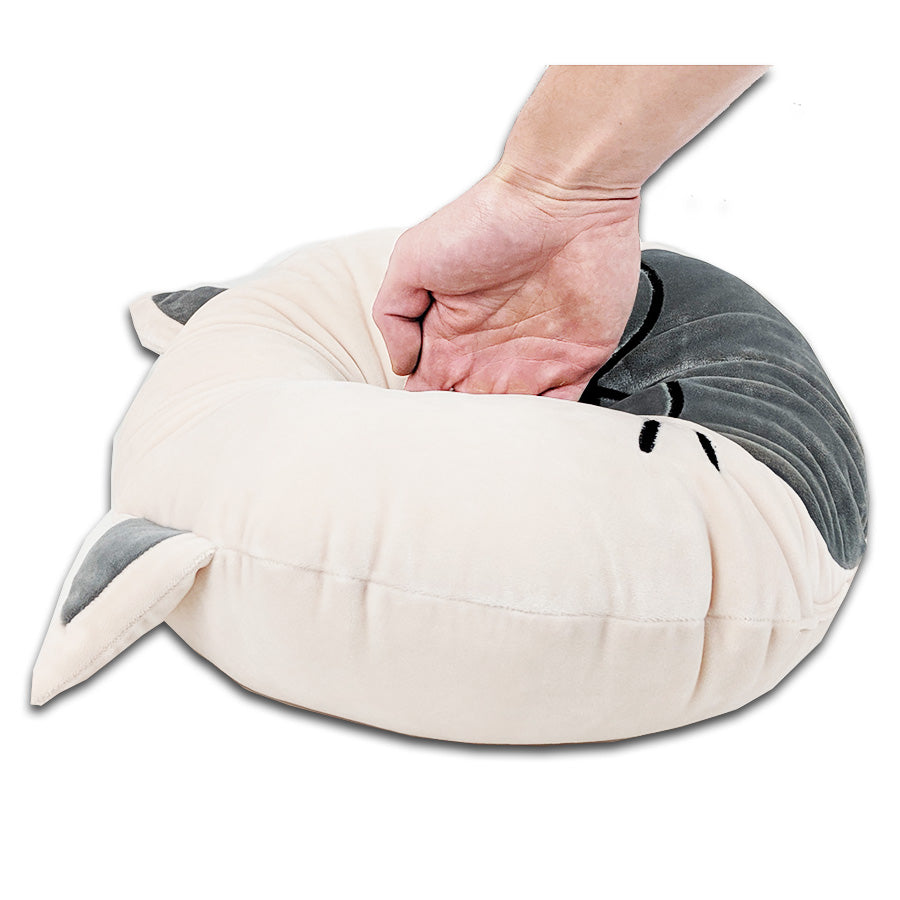 Cornelius The Cat Plush Squishy Cat Face Pillow with Floppy Ears - Soft Cuddly Stuffed Animal for Kids & Adults | Perfect for Bedroom Decor, Nap Time, Stress Relief & Anime Lovers Gift