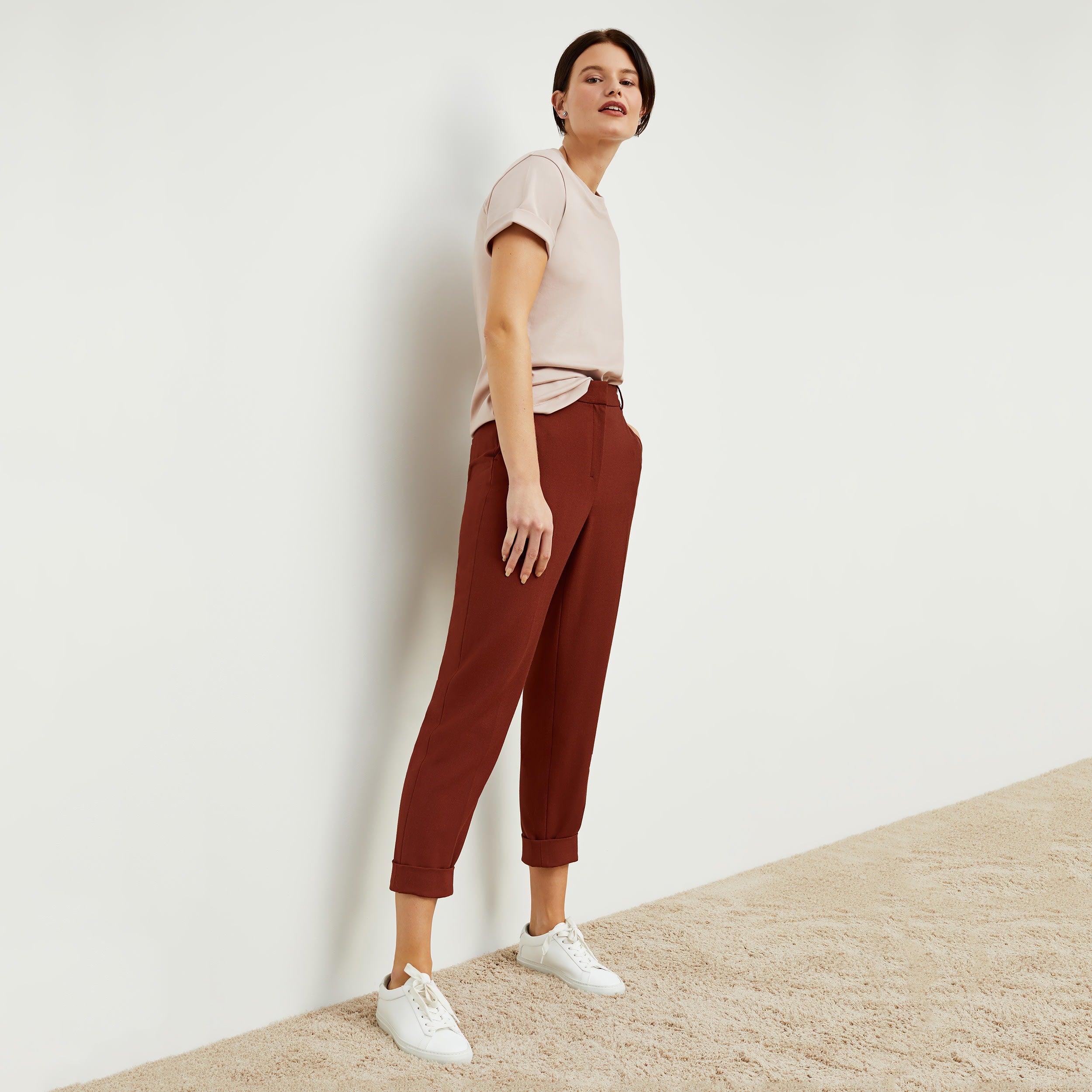 Premium Mejia Sharkskin Pants in Rust Color - Durable & Stylish Men's Casual Trousers for Outdoor Adventures and Everyday Wear