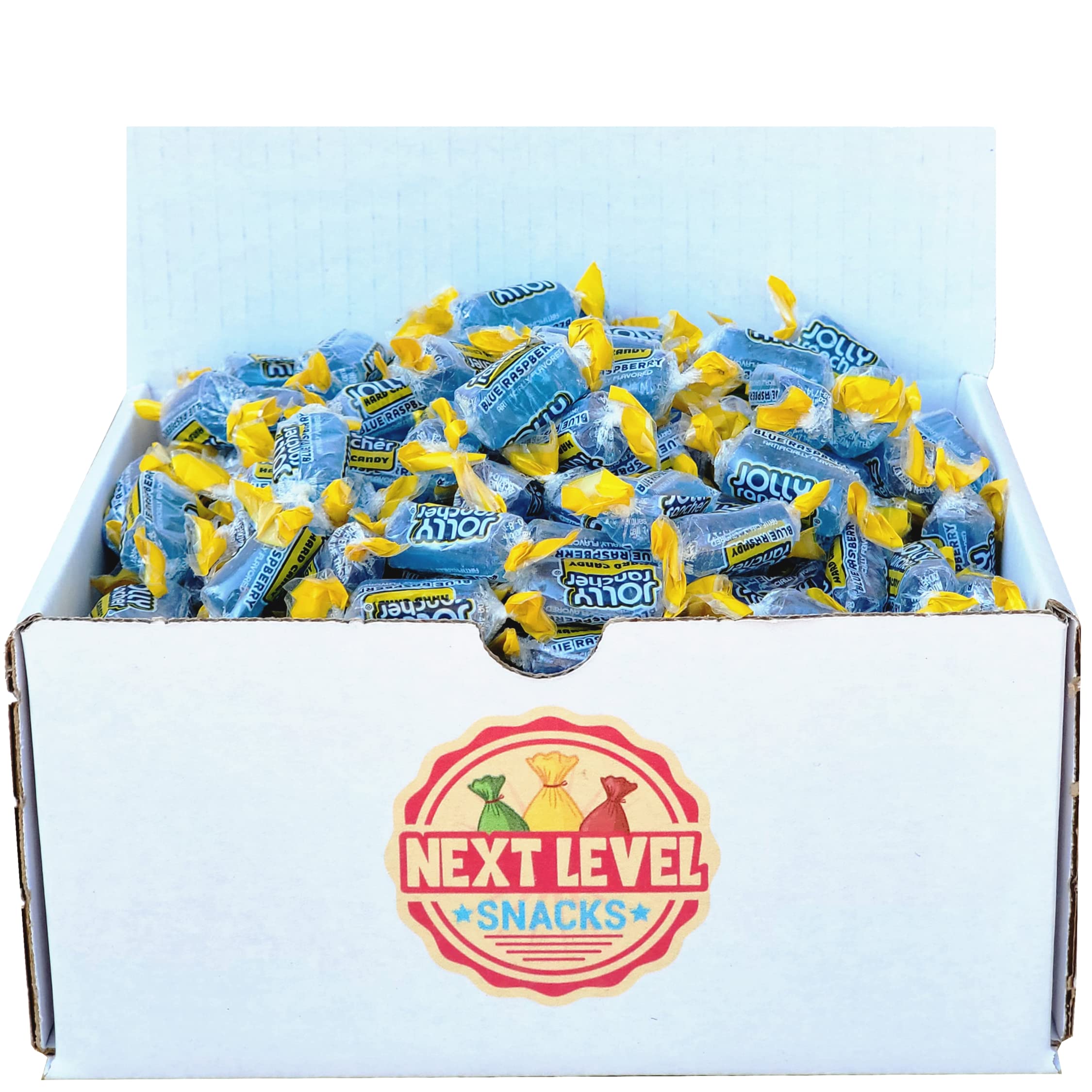 Jolly Rancher Hard Candy - 2lb Bulk Pack (Blue Raspberry Flavor) | Long-Lasting Fruit Flavored Candy for Parties, Office Snacks & Halloween Treats