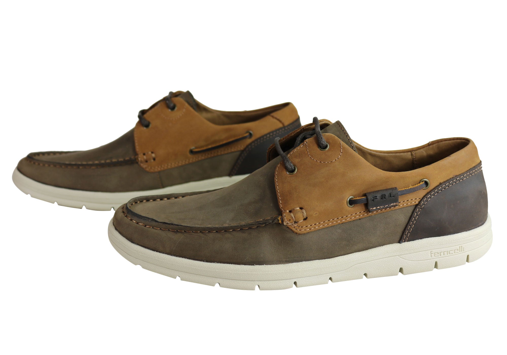 Ferricelli Men's Comfortable Cushioned Leather Lace-Up Casual Shoes - Perfect for Work, Walking & Everyday Wear