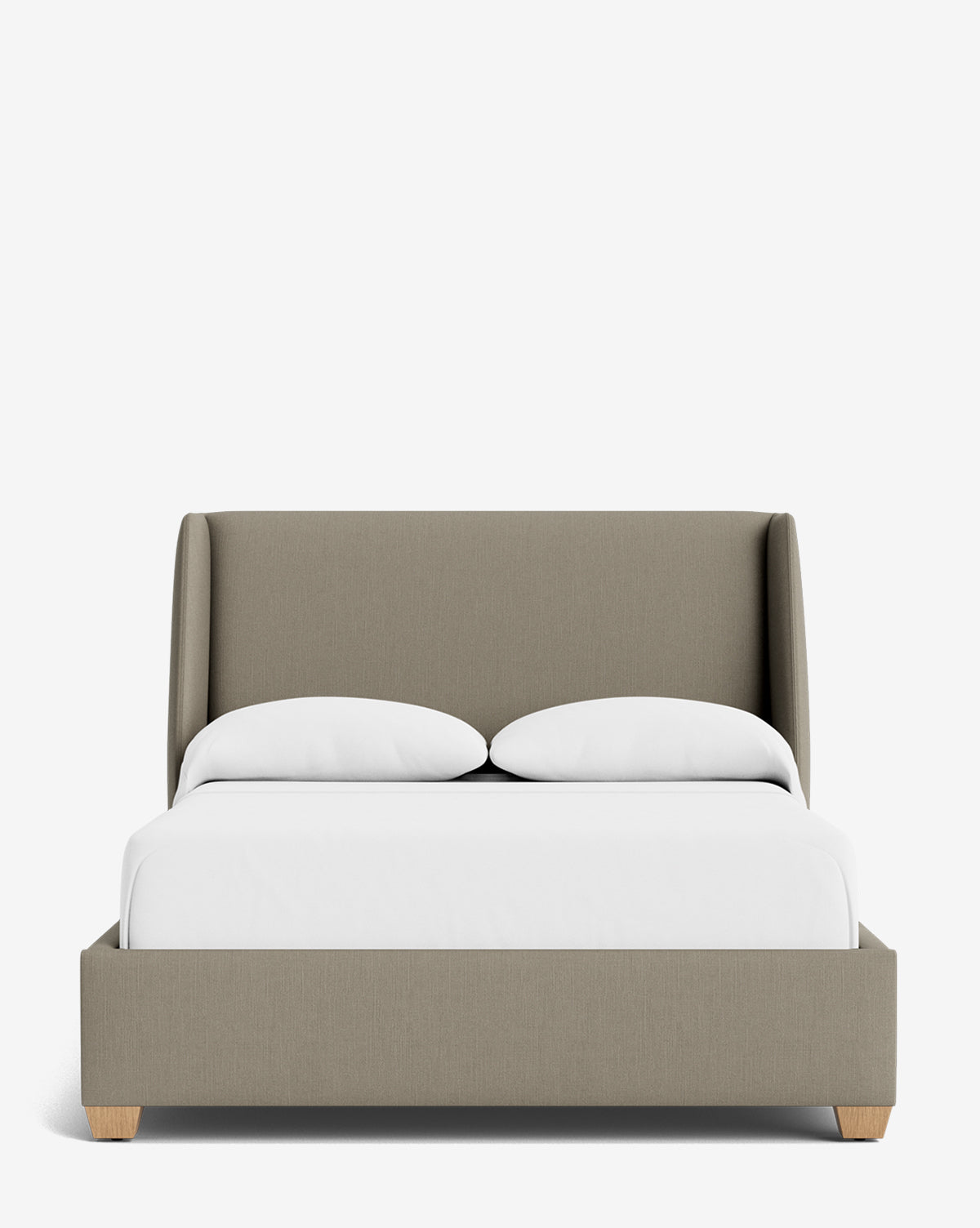 Walt Bed Low Headboard - Modern Minimalist Bed Frame for Small Spaces - Perfect for Apartments, Dorms & Guest Rooms