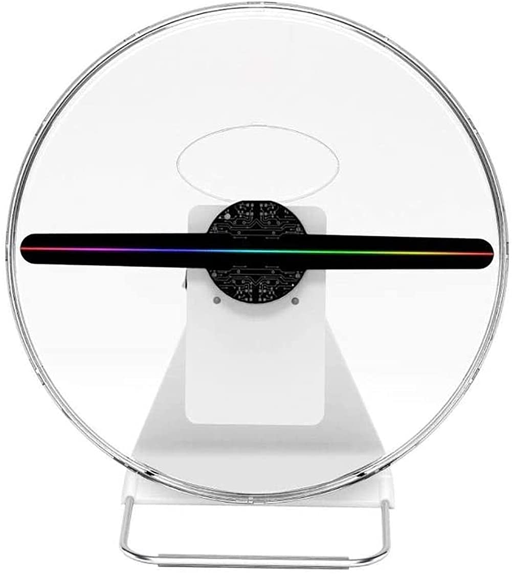 3D Holographic LED Fan - 30cm Hologram Advertising Display with LCD Technology for Stores, Events & Trade Shows (White) - Perfect for Retail Marketing, Product Launches & Brand Promotion