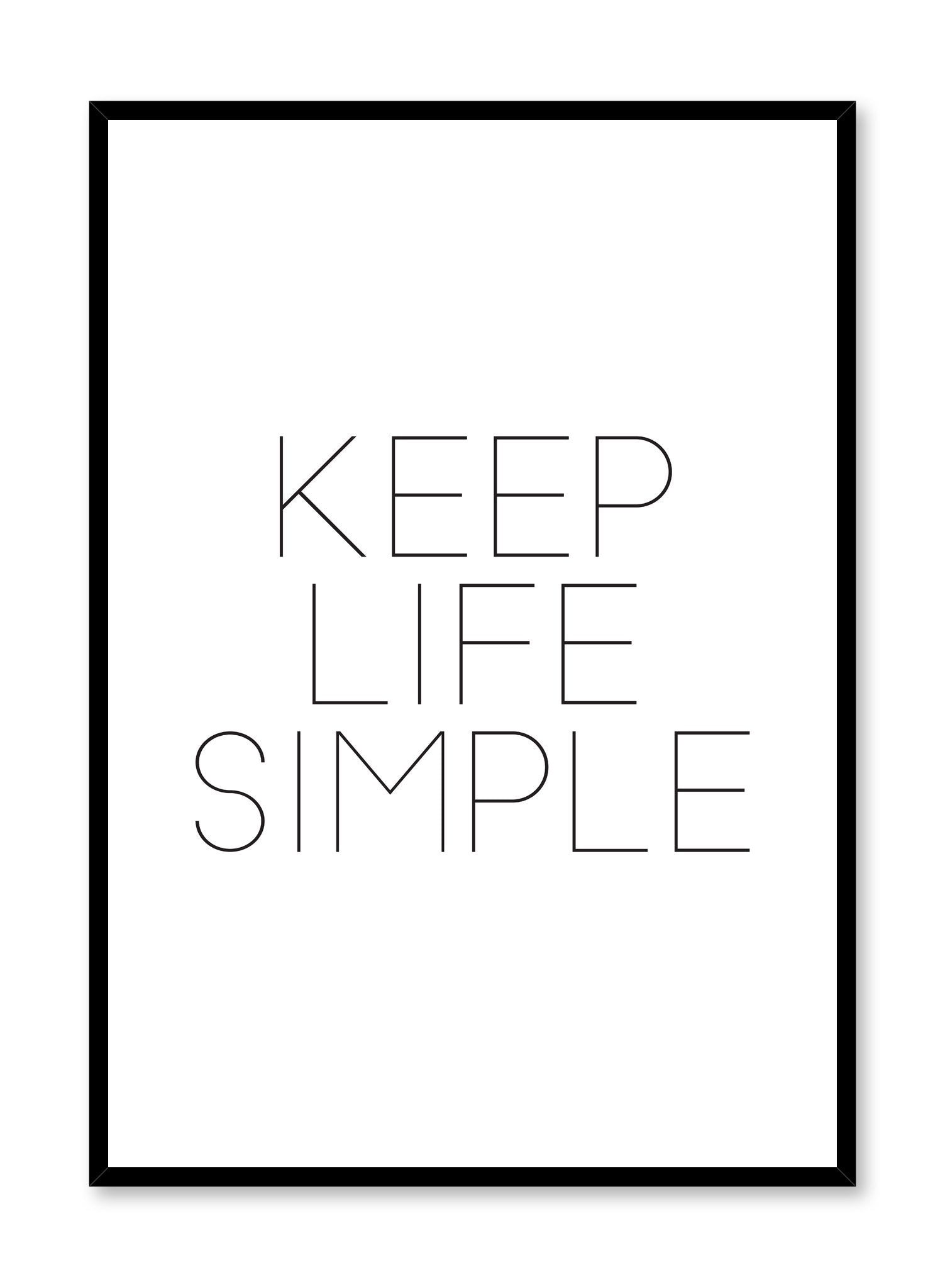 Keep Life Simple Motivational Wall Art Poster - Inspirational Home & Office Decor for Positive Vibes | Perfect for Living Room, Bedroom, or Workspace