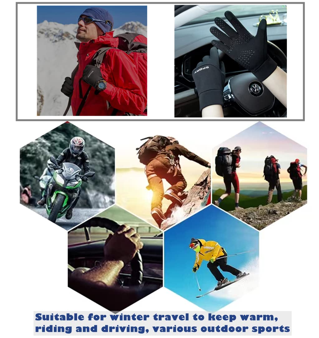 SOLO ACTFIT Winter Gloves - Touchscreen Compatible, Waterproof, Windproof, Anti-Slip Cycling Gloves for Men & Women - Ideal for Biking, Running, Driving, Climbing, and Skiing