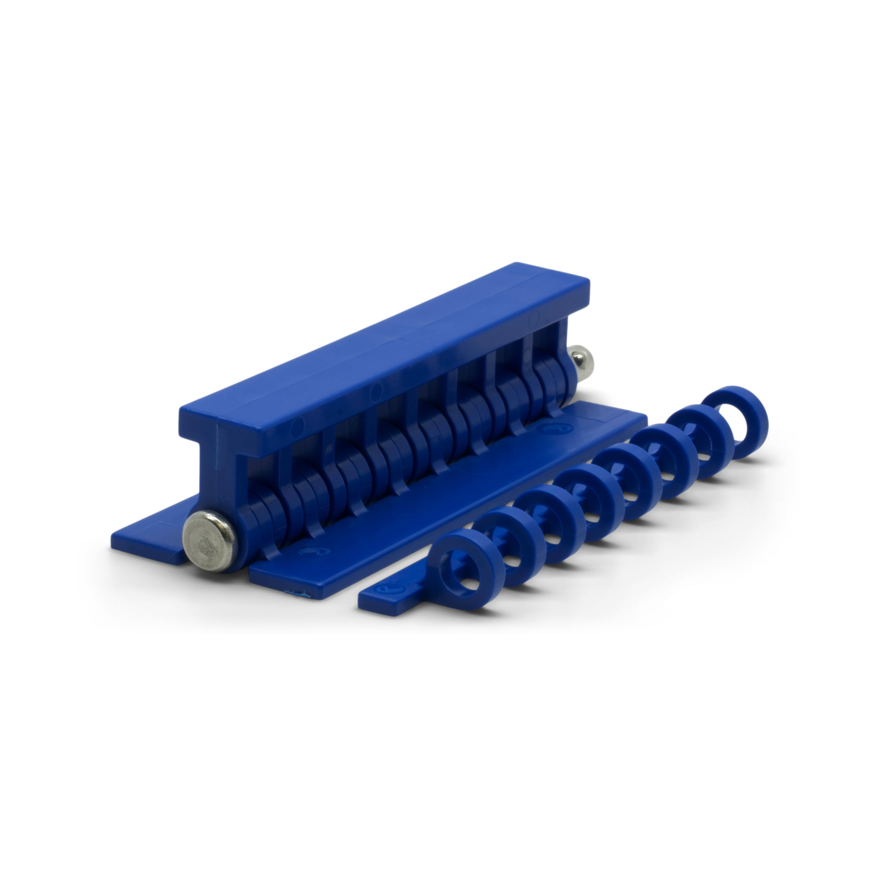 KECO 90mm (3.50 inch) Blue Flexible Hinge Tab Set - Heavy Duty Plastic Hinges for Cabinets, Doors & Furniture Repair - Easy Installation & Durable Design