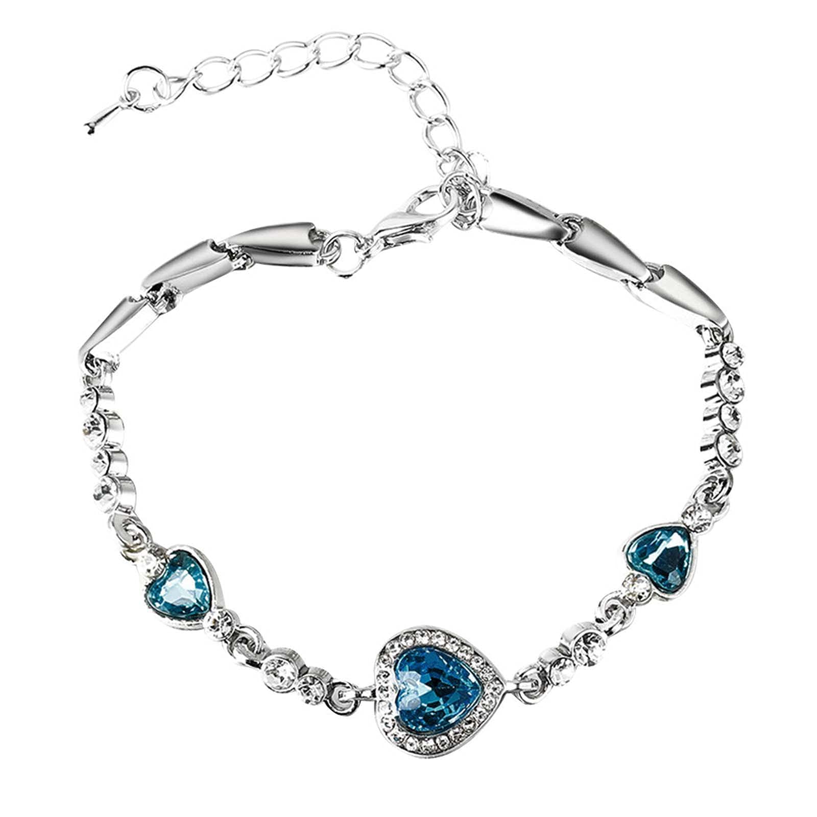 Vetitkima Crystal Bracelet for Women - Elegant Bangle Love Jewelry for Valentine's Day, Wedding, Bridal, Party, Birthday & Anniversary Gifts | Perfect for Romantic Dates, Proposals, Bridal Showers and Special Occasions