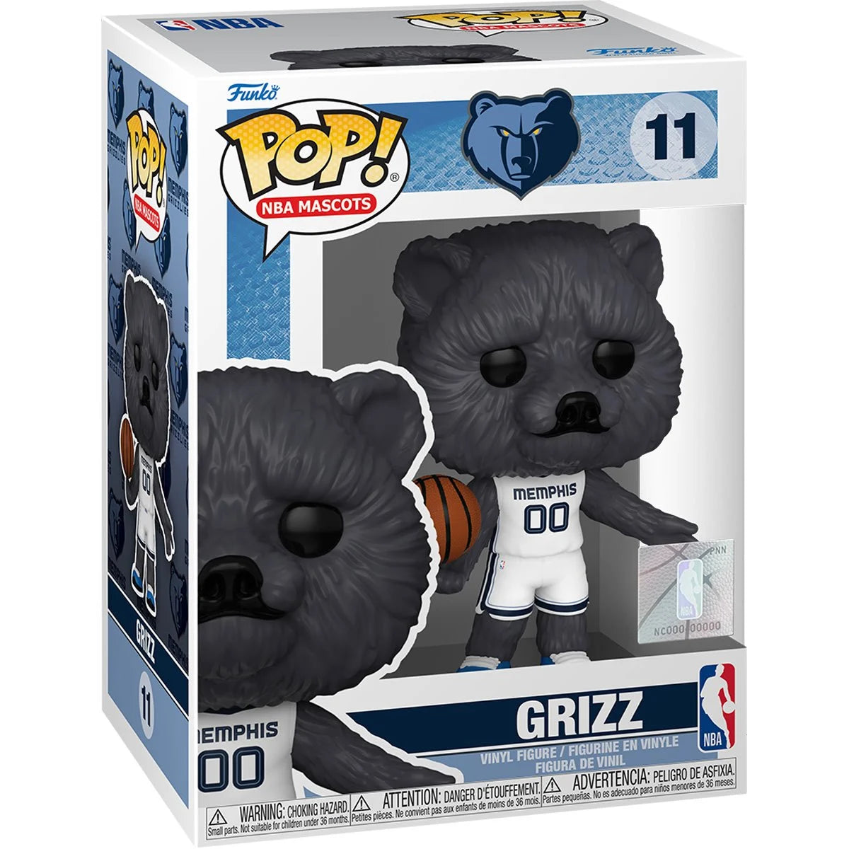 Official NBA Memphis Grizzlies Mascot Plush Toy - Cute Grizz Bear Stuffed Animal for Basketball Fans & Collectors - Perfect for Game Day Decor, Birthday Gifts & Sports Memorabilia