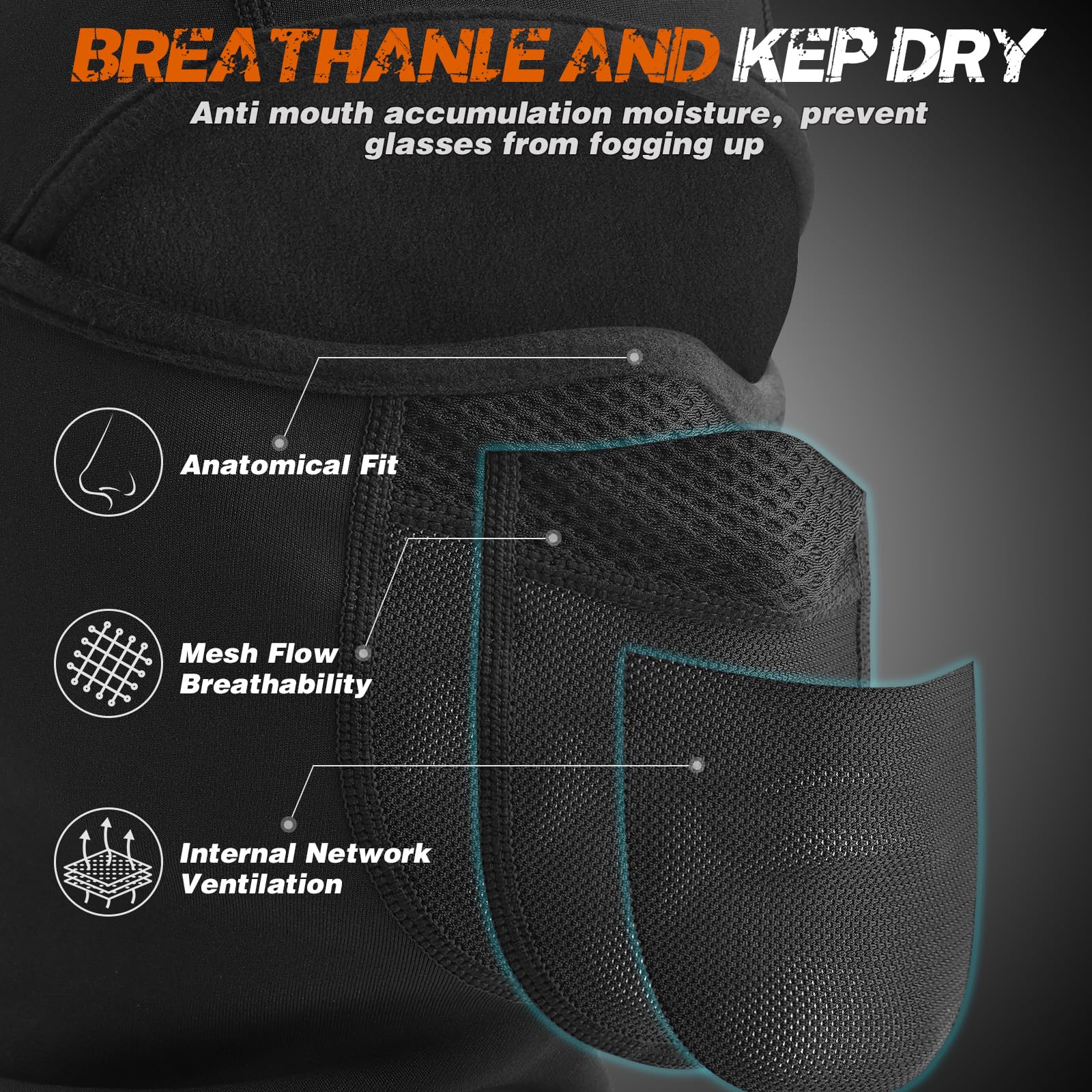 Breathable Winter Balaclava Ski Mask for Men & Women - Windproof Thermal Fleece Face Cover for Cold Weather - Perfect for Skiing, Snowboarding, Motorcycling & Outdoor Winter Activities
