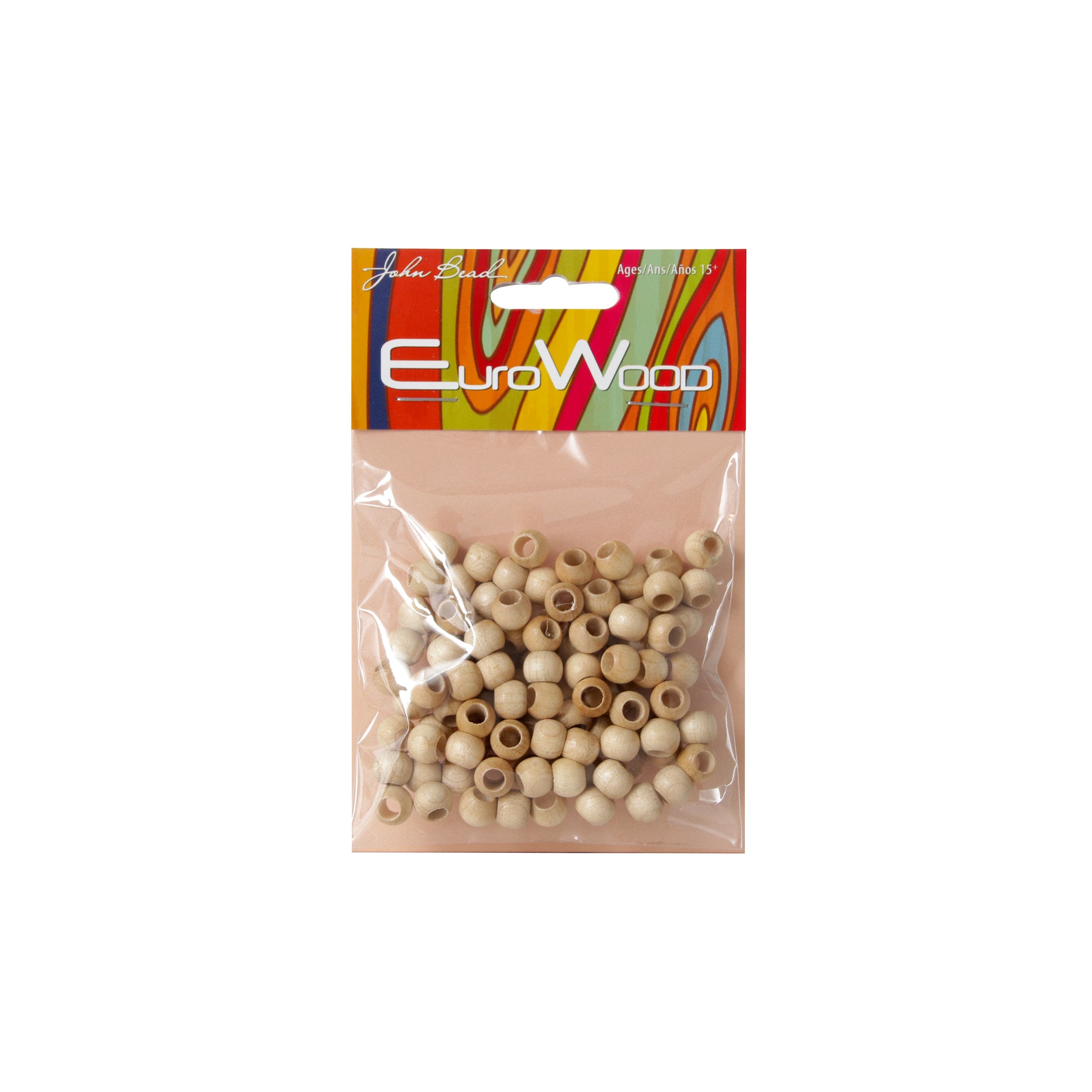 100 Pack Natural Wooden Beads with Large Round Holes for DIY Jewelry Making, Crafts, and Home Decor - Perfect for Necklaces, Bracelets, and Scrapbooking Projects