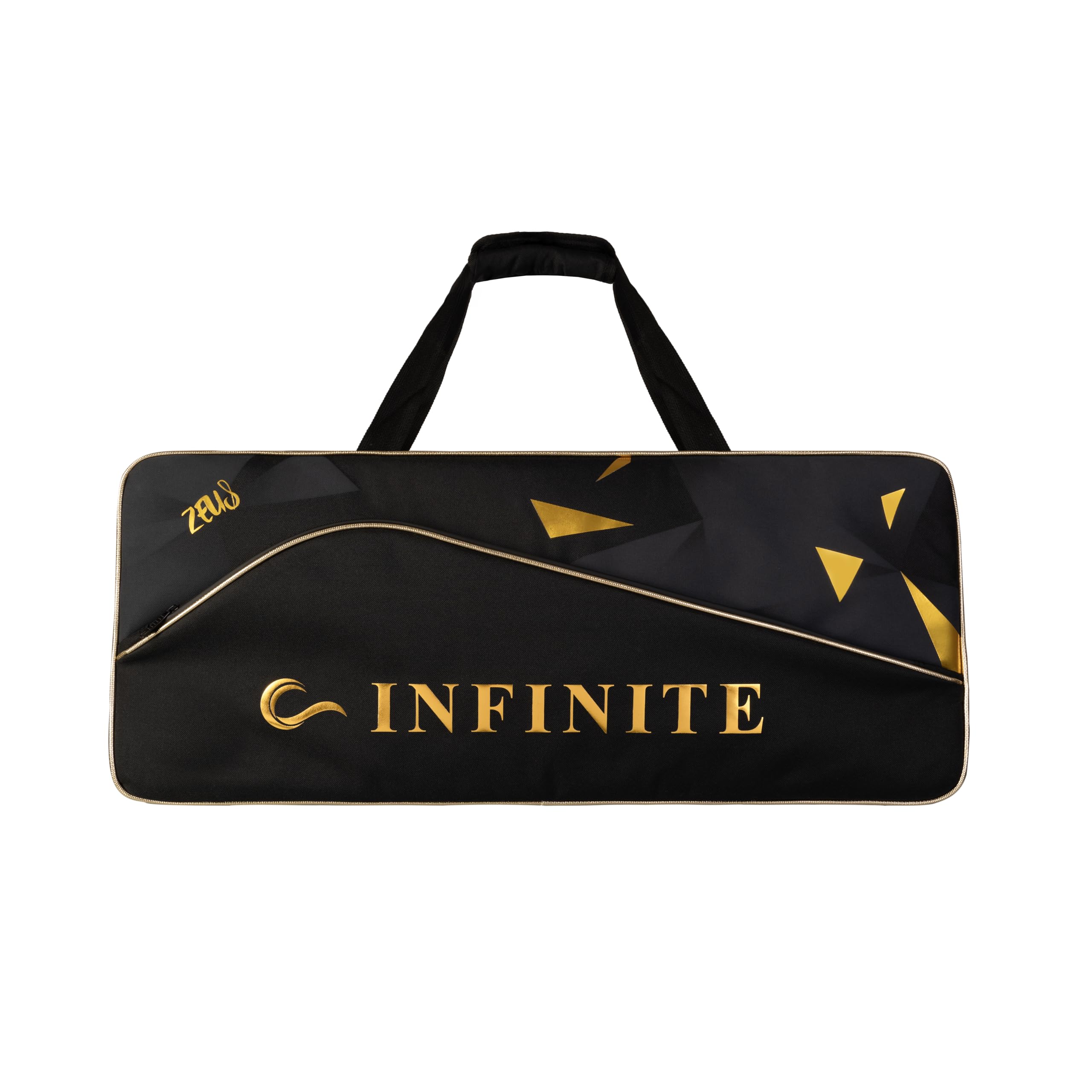 Premium Thermal Badminton Kit Bag with 3 Compartments - Large Capacity Sports Bag Holds 6 Rackets & Shoes - Durable Oxford Fabric with Double Zipper (Black & Gold) - Perfect for Badminton Tournaments, Training & Gym Storage
