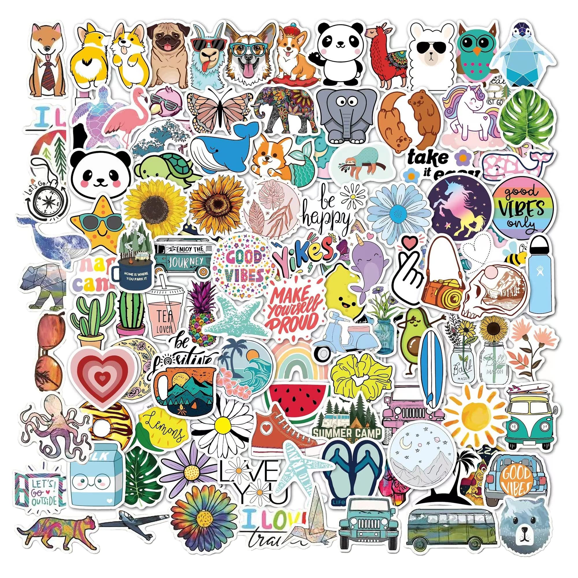 150pcs Cute Waterproof Vinyl Stickers for Teens - Cool Decorative Stickers for Water Bottles, Laptops, Skateboards & Phones - Perfect Gift for Boys & Girls - Great for School, Parties & DIY Crafts